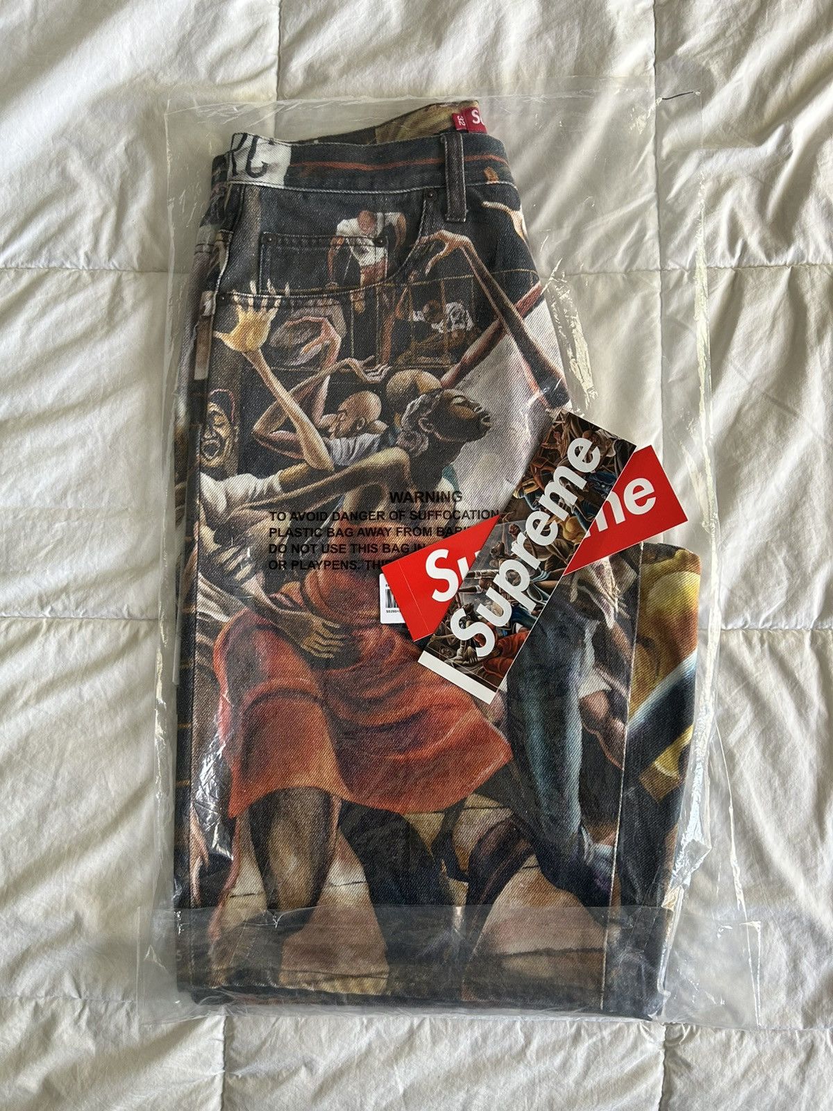 Supreme x Ernie Barnes Baggy Denim Short 'Dance'