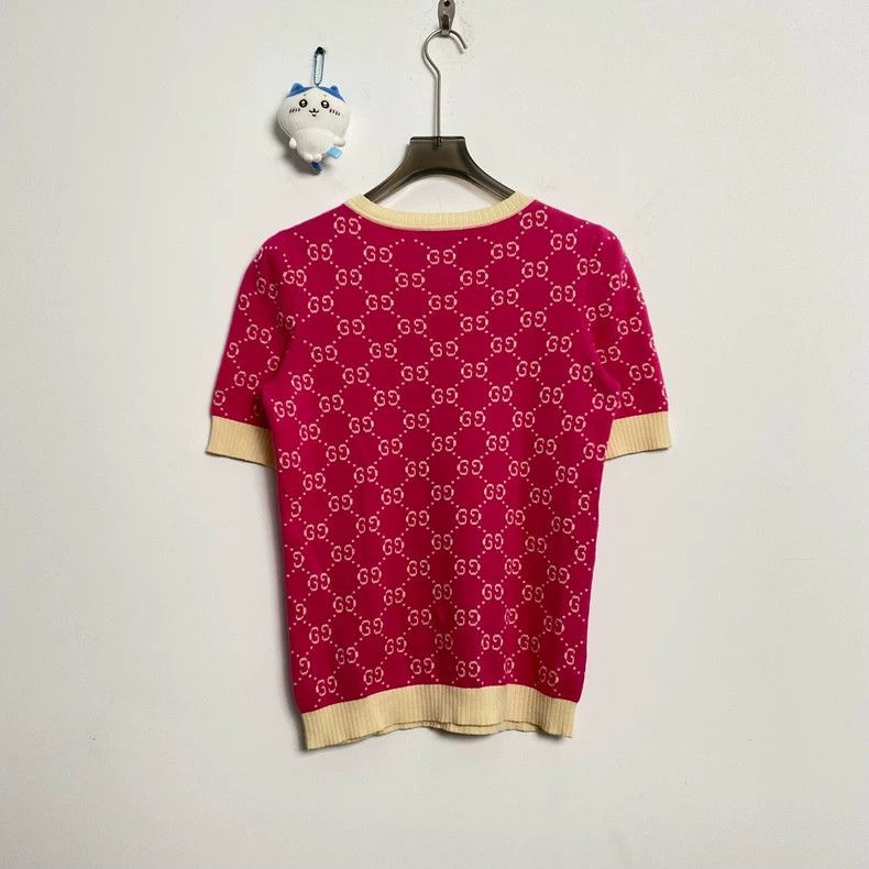 Gucci Gucci Pink double G full print knitwear 2501-Nextarrow Size US M / EU 48-50 / 2 - 3 Thumbnail