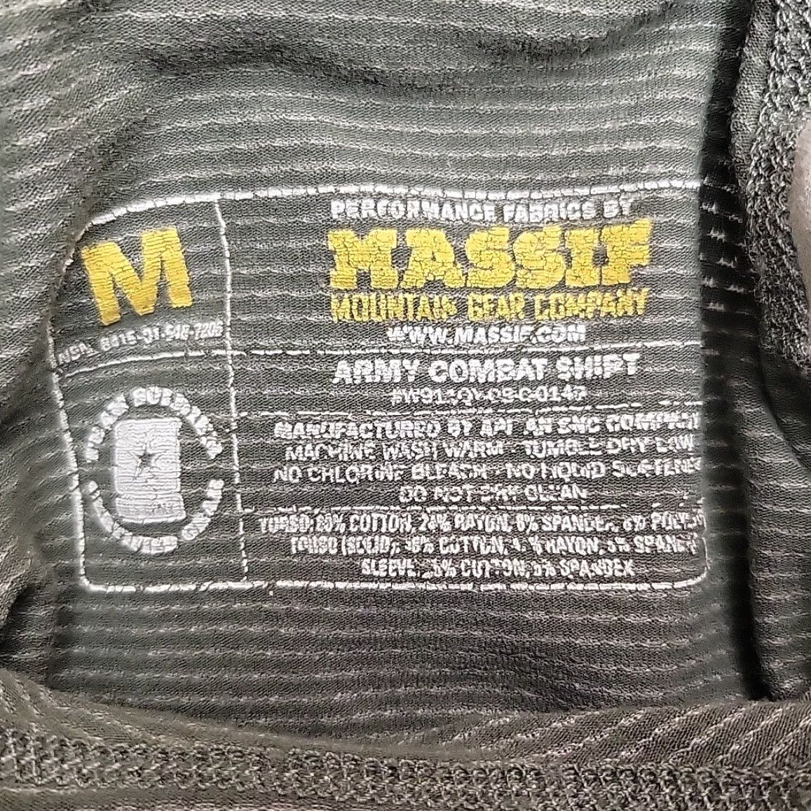 Vintage Massif Mountain Gear Shirt Men L Green Camouflage Performance Army Combat Shirt Size US L / EU 52-54 / 3 - 4 Thumbnail