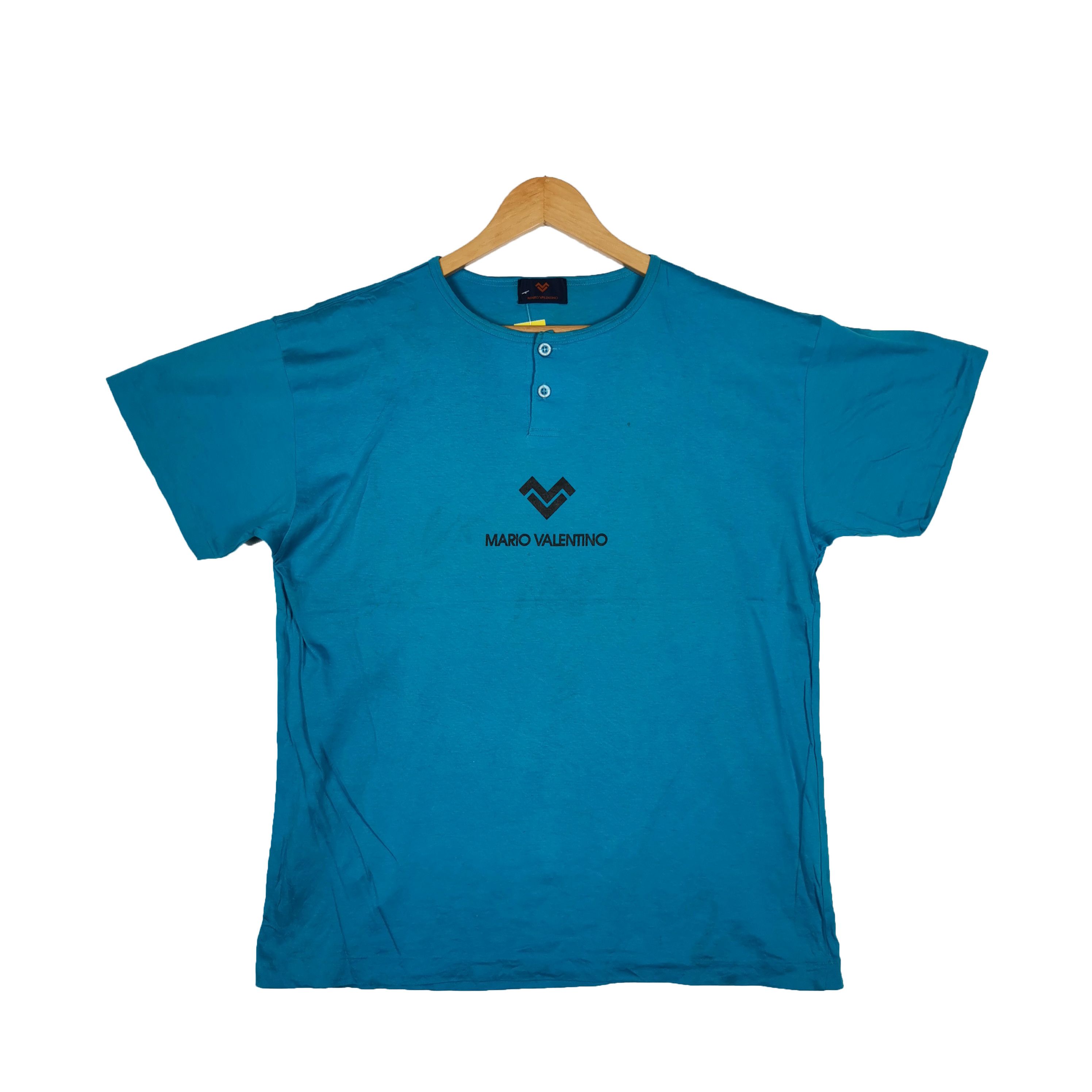 Mario Valentino Vintage Mario Valentino T-Shirt Valentino Button Up Tees Size US L / EU 52-54 / 3 - 1 Thumbnail