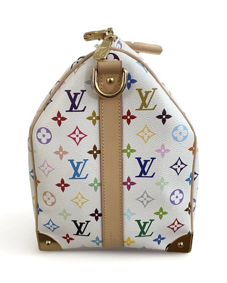 Louis Vuitton × Takashi Murakami Louis Vuitton Murakami Keepall Bandoulière 45 Monogram White Size ONE SIZE - 6 Thumbnail