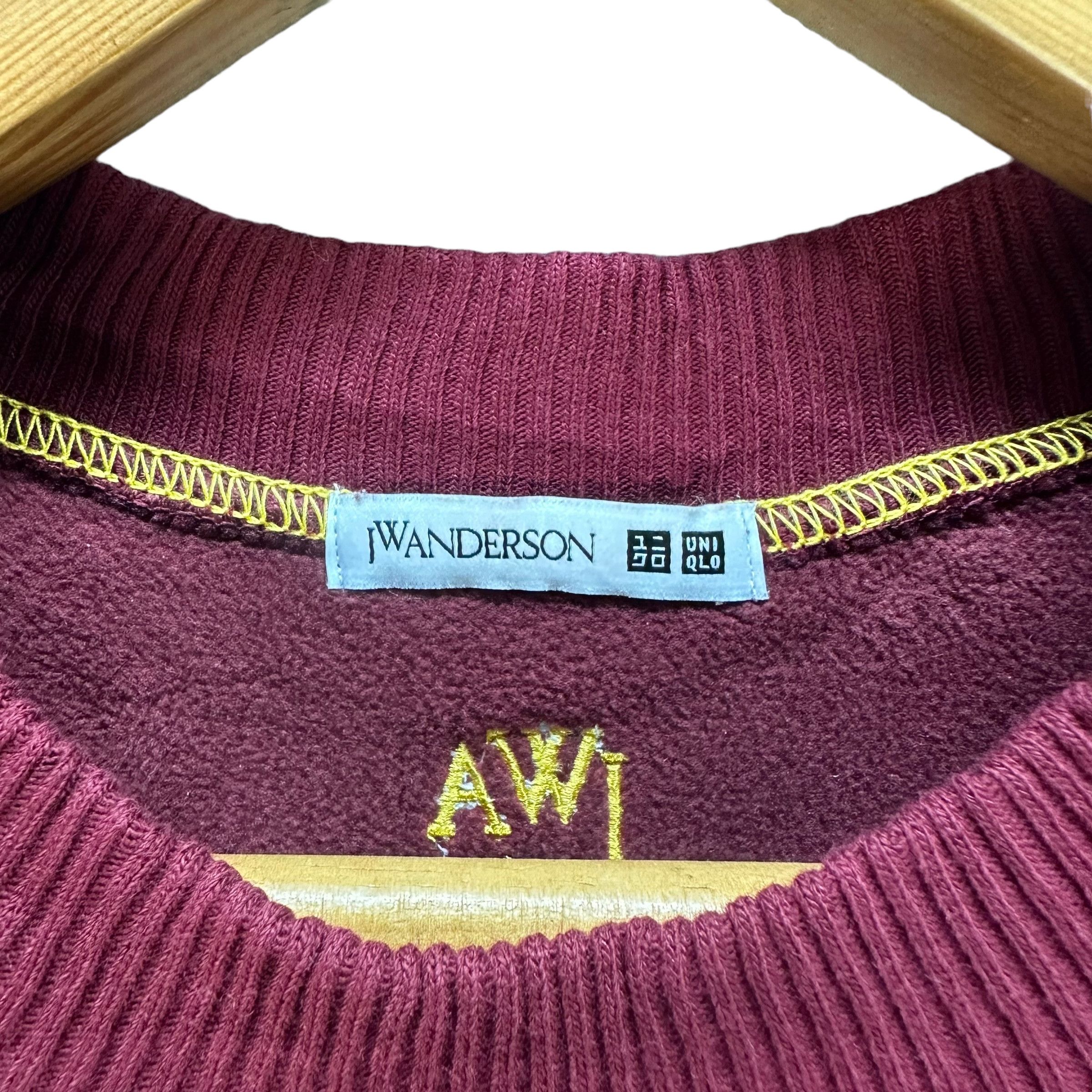 JW Anderson J.W.Anderson Deep Pile Pullover Maroon Fleece #8953-041 Size L / US 10 / IT 46 - 6 Thumbnail