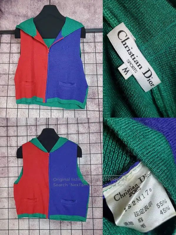Dior Dior Red Wool Blend Embroidered Hoodie . Size M / US 6-8 / IT 42-44 - 2 Thumbnail