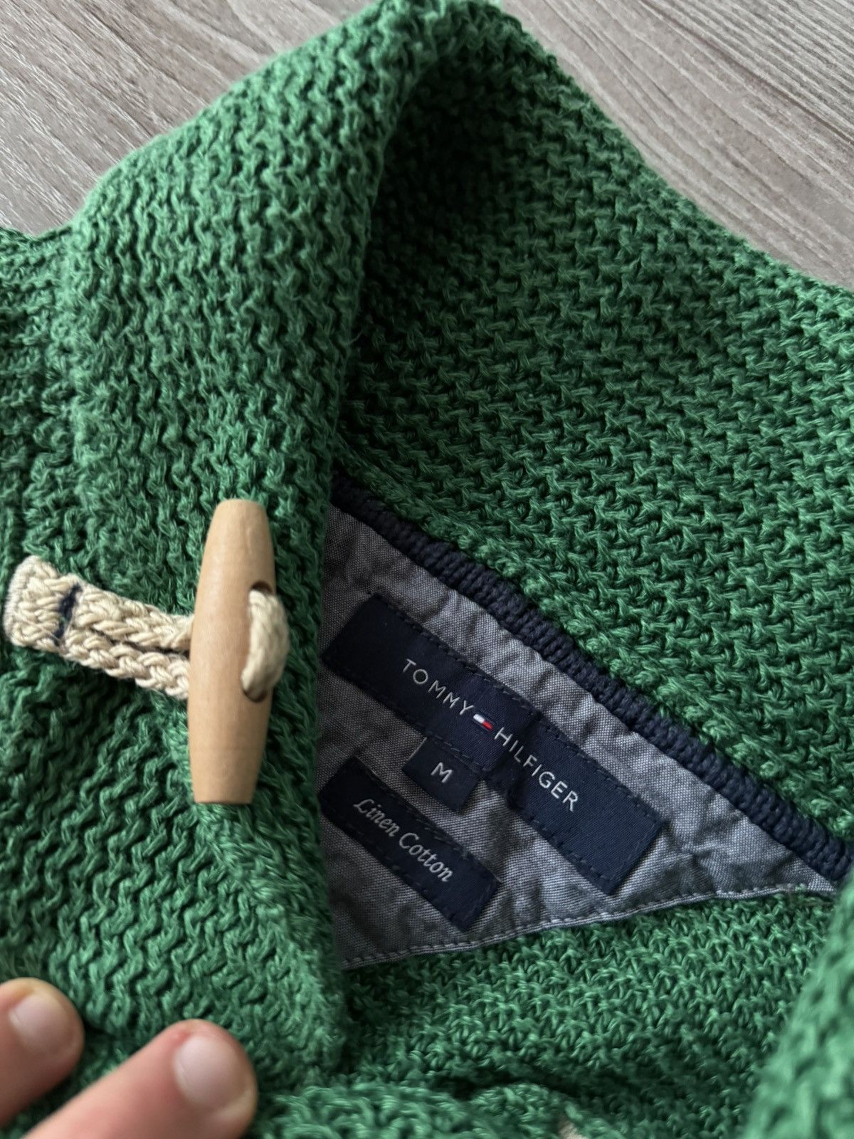 Tommy Hilfiger Tommy Hilfiger Linen Cotton Green Mens Sweater Size US M / EU 48-50 / 2 - 11 Thumbnail