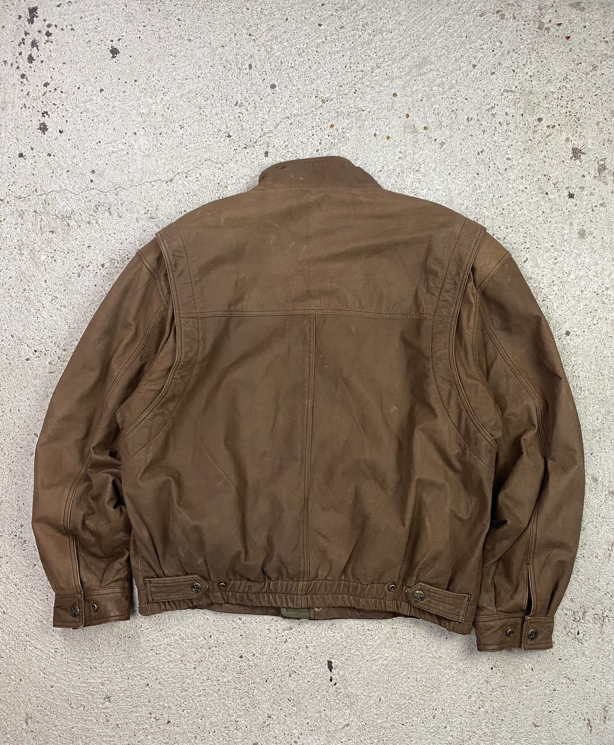 Vintage leather jacket avant garde archive oversized