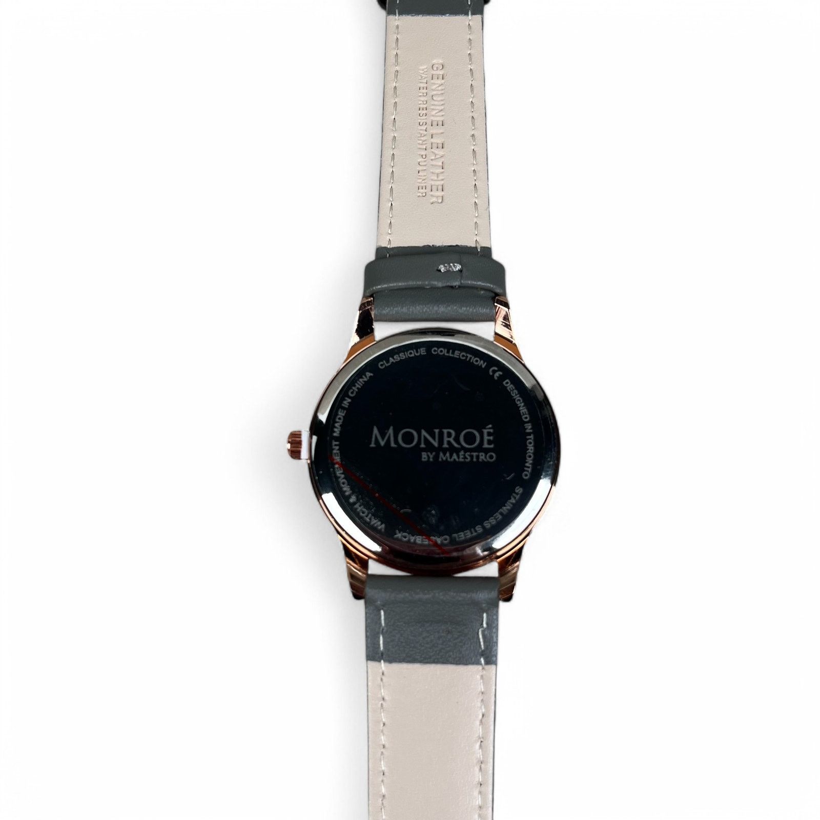 Other Monroe Classique Watch Sunburst Solerose Gray Leather Band Size ONE SIZE - 6 Thumbnail