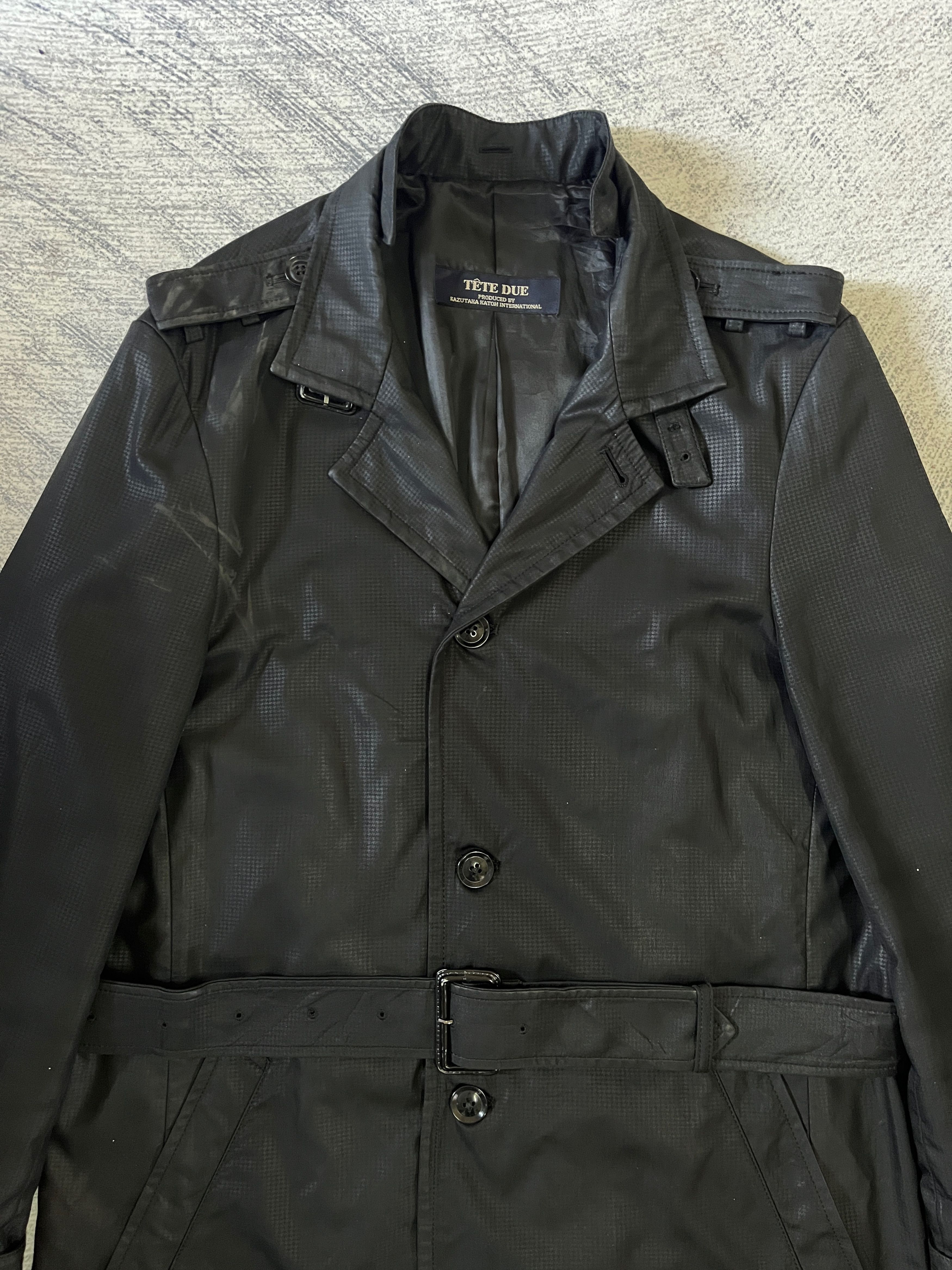 Tete Homme Tete Due by Kazutaka Katoh Waxed Trench Coat Size US L / EU 52-54 / 3 - 4 Thumbnail