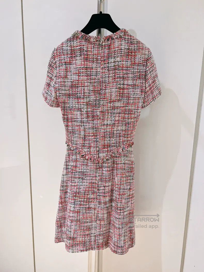 Chanel Chanel 17 colourful knitted dress Xiaoxiang V-neck fur-edg Size XS / US 0-2 / IT 36-38 - 2 Thumbnail