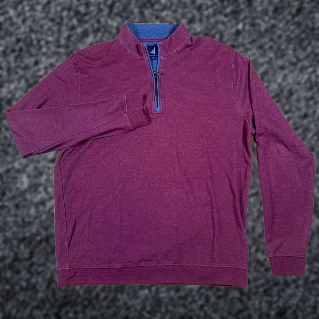 johnnie-O johnnie-O Quarter Zip Men’s XL Red Performance Golf Size US XL / EU 56 / 4 - 1 Thumbnail