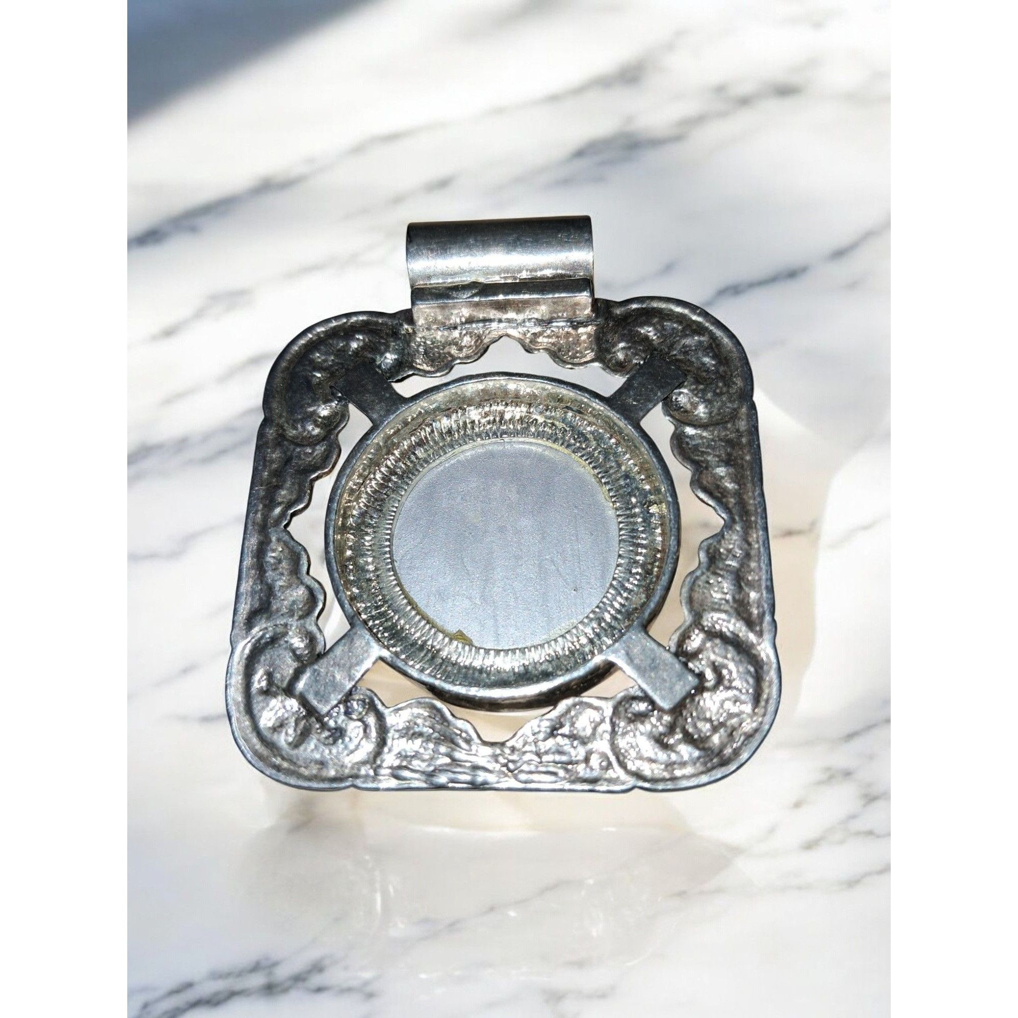 Other Vintage Style Square Pendant with Striped Center Size ONE SIZE - 2 Thumbnail