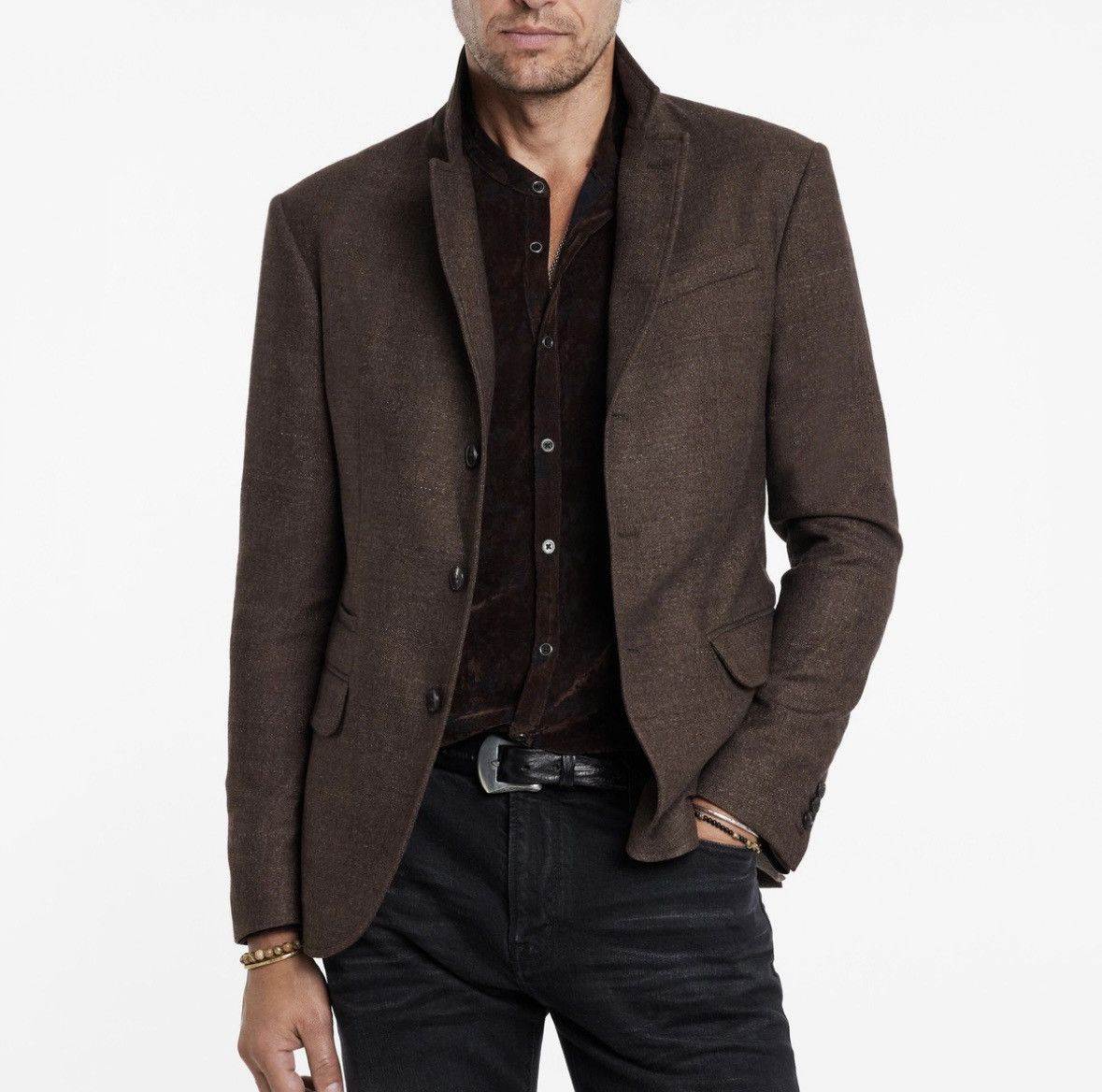 John Varvatos $1298 NWT John Varvatos Rind Jacket Men's Brown 54 EU 44 US Size 44R - 2 Thumbnail