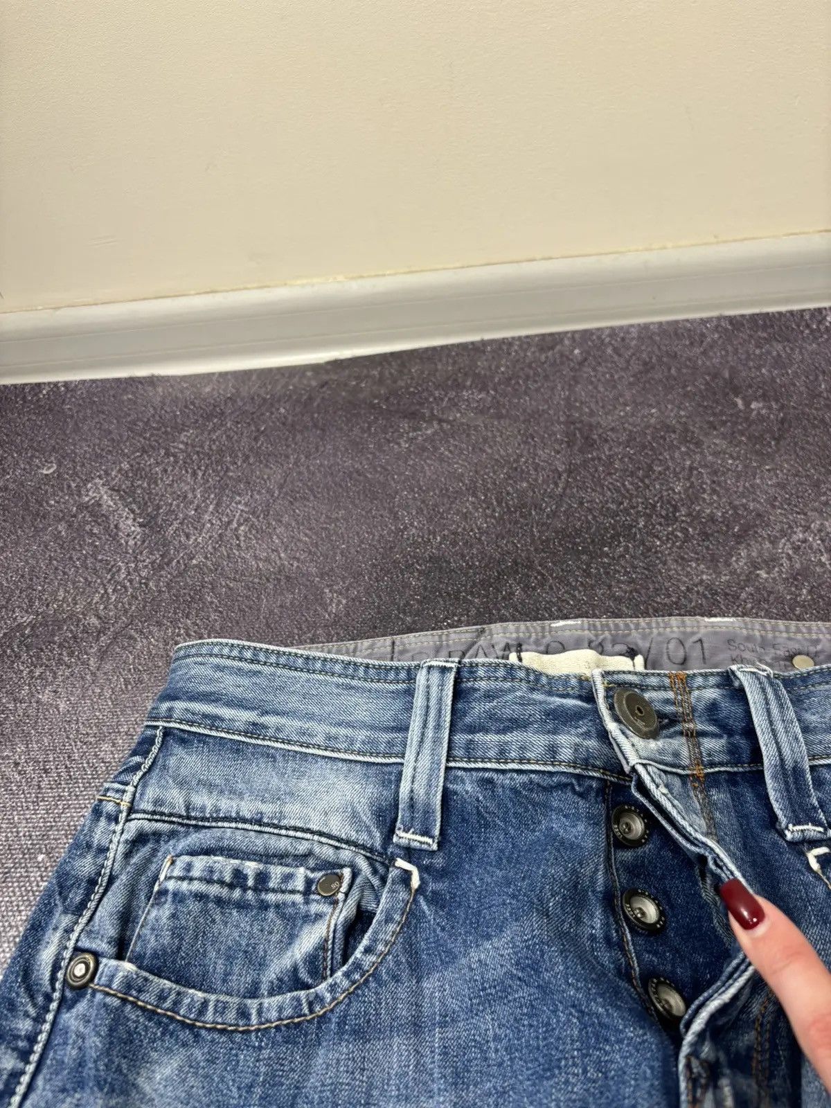 G-Star × Vintage Vintage G-Star Raw Y2K Faded Blue Avant Garde Denim Jeans Size US 32 / EU 48 - 10 Thumbnail