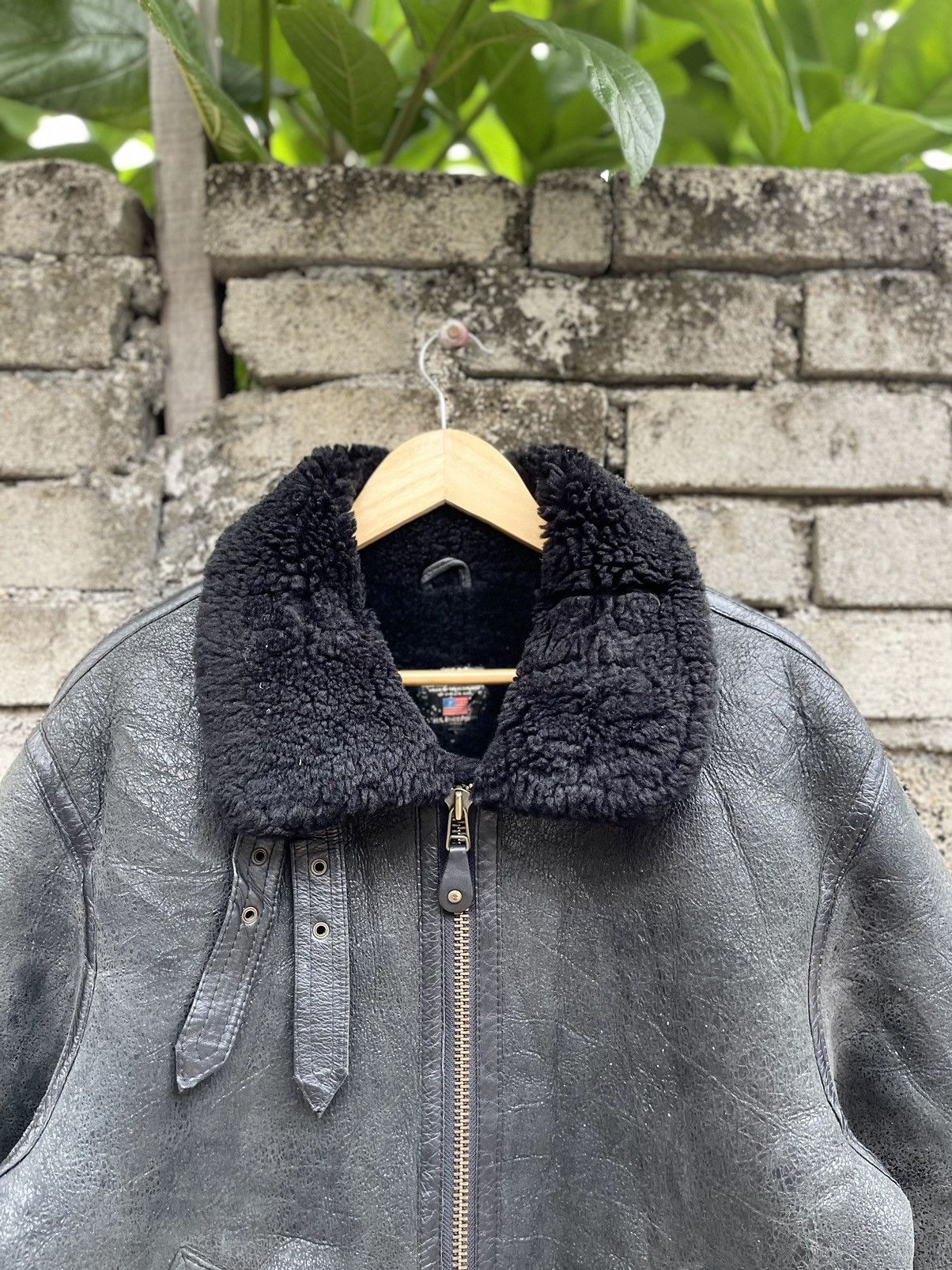Vintage 🔥RARE🔥 B3 WIND ARMOUR 23M5658 SHEEPSKIN LEATHER JACKET Size US L / EU 52-54 / 3 - 5 Thumbnail
