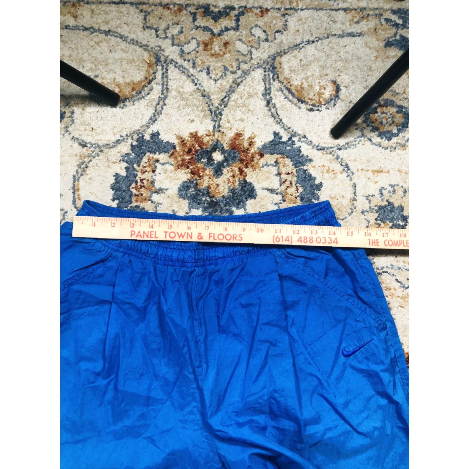 Nike VINTAGE Nike Pants Mens Large Blue Nylon Track Windbreaker Joggers Athletic 90s Size US 33 - 4 Thumbnail