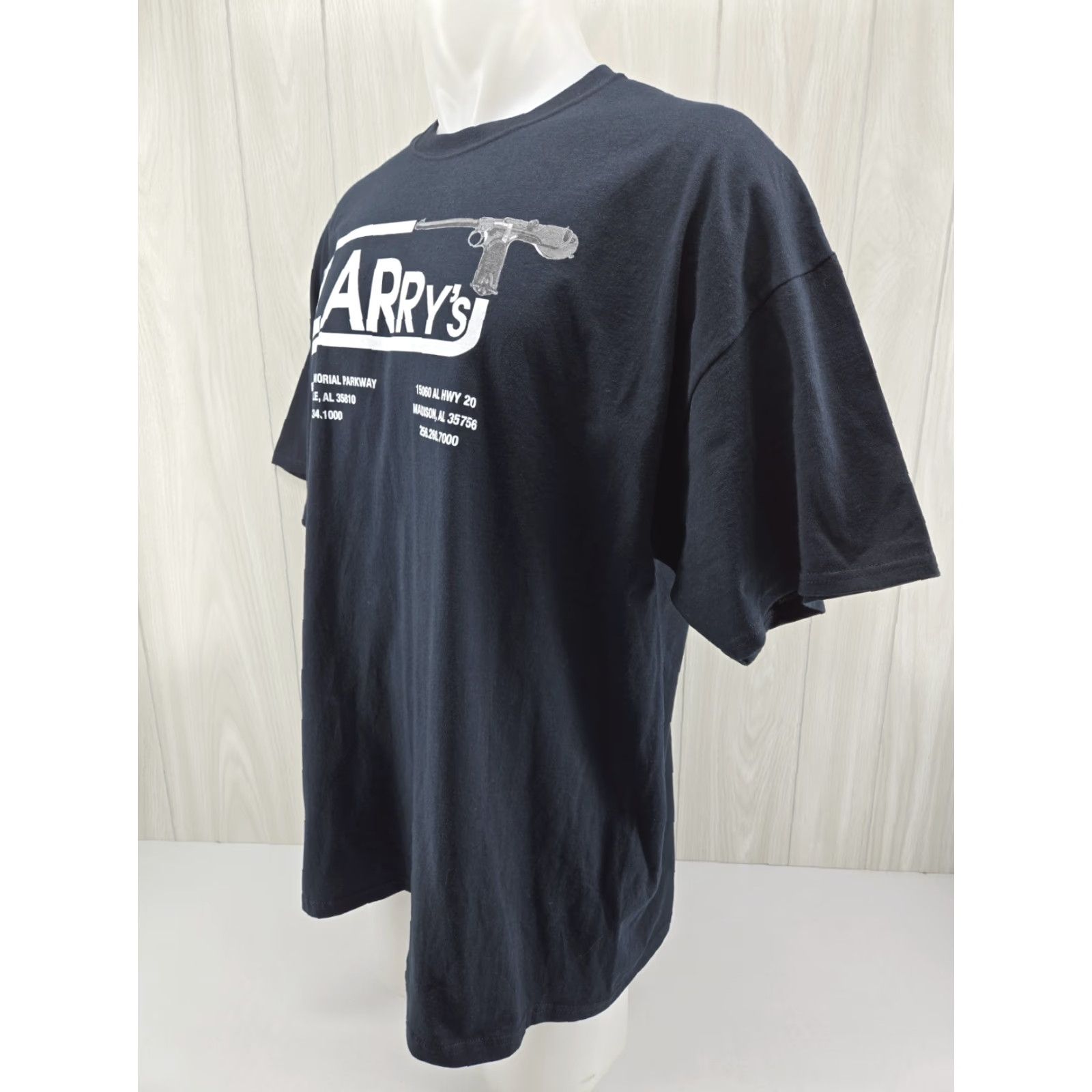 Gildan Gildan T-Shirt Black 2XL Larry's Pistol & Pawn Short Sleeve Crew Neck Logo Graphic Print Men Size US XXL / EU 58 / 5 - 4 Thumbnail