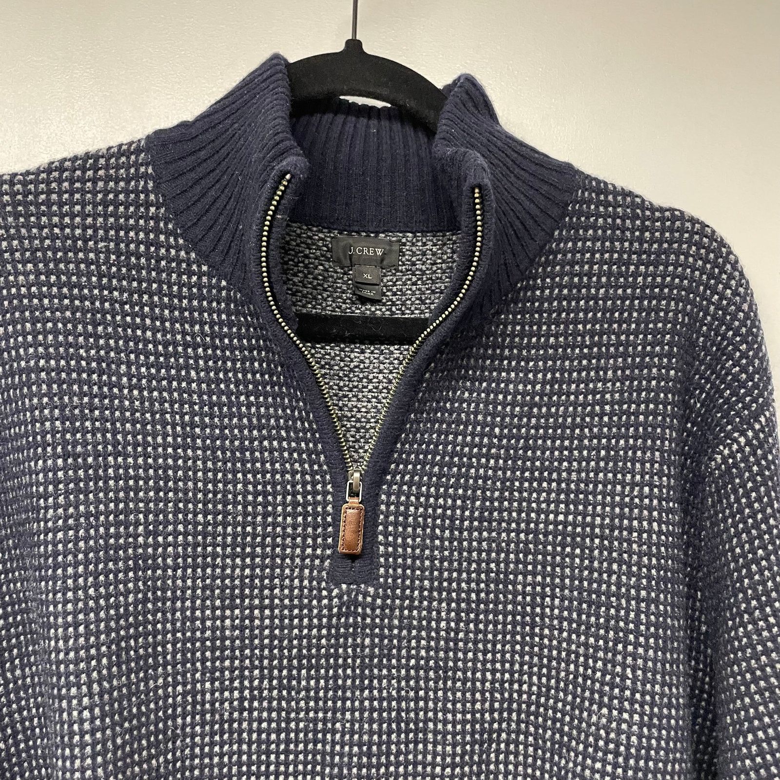 J.Crew J.Crew Lambswool Quarter Zip Pullover Sweater Blue XL Warm Size US XL / EU 56 / 4 - 3 Thumbnail
