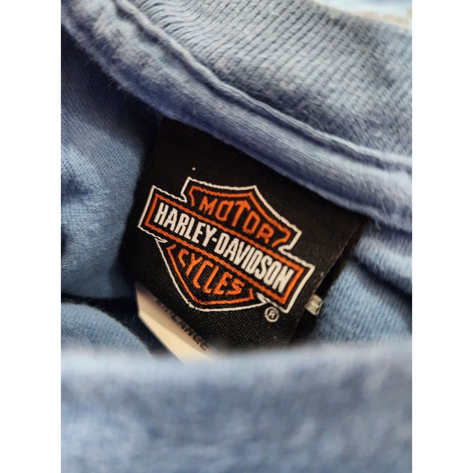 Harley Davidson VINTAGE Harley-Davidson T-Shirt Mens 2XL Blue Logo Graphic Print US Made Size US XXL / EU 58 / 5 - 7 Thumbnail