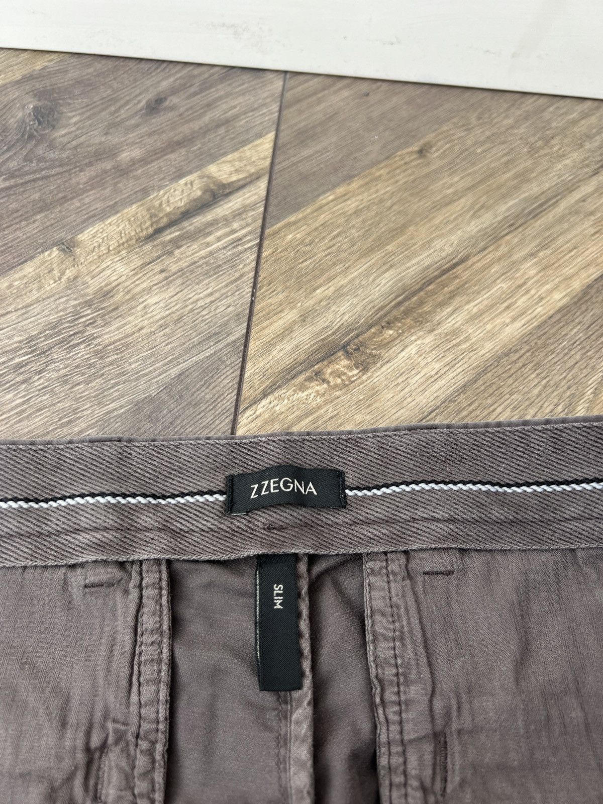 Z Zegna Vintage Z Zegna Men’s Brown Slim Fit Chino Pants Size US 32 / EU 48 - 6 Thumbnail
