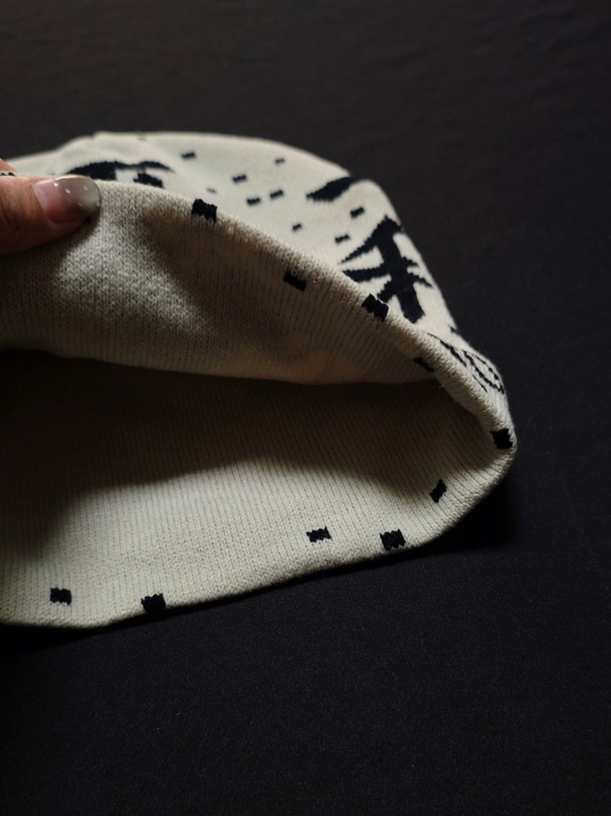 Japanese Brand Shinzo Tokyo Kanji Print Cyber Grunge No Cuff Beanie ...