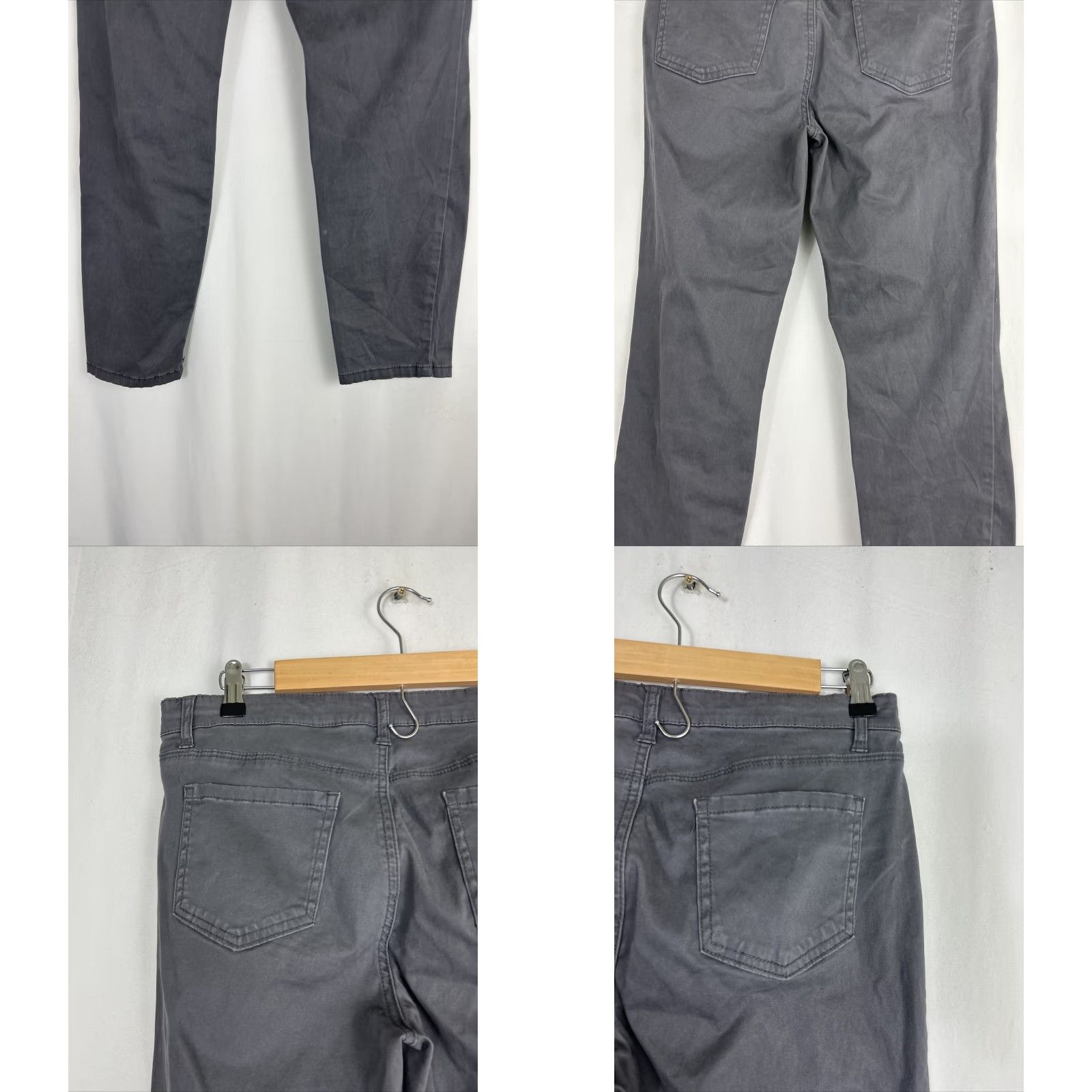 Vintage Buffalo David Button Daily Gray Pants Women 10/30 Mid rise Ankle Stretch 32x26 Size 32" / US 10 / IT 46 - 8 Thumbnail