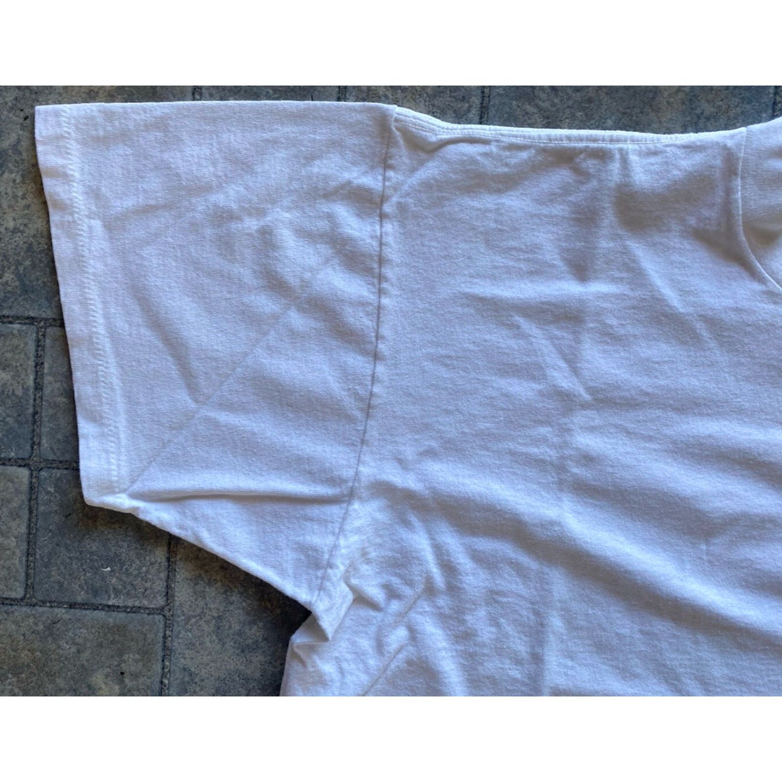 Delta VINTAGE Delta T-Shirt Mens XL White Reach For Tomorrow United States Made In USA Single Stitch Shirt Size US XL / EU 56 / 4 - 6 Thumbnail