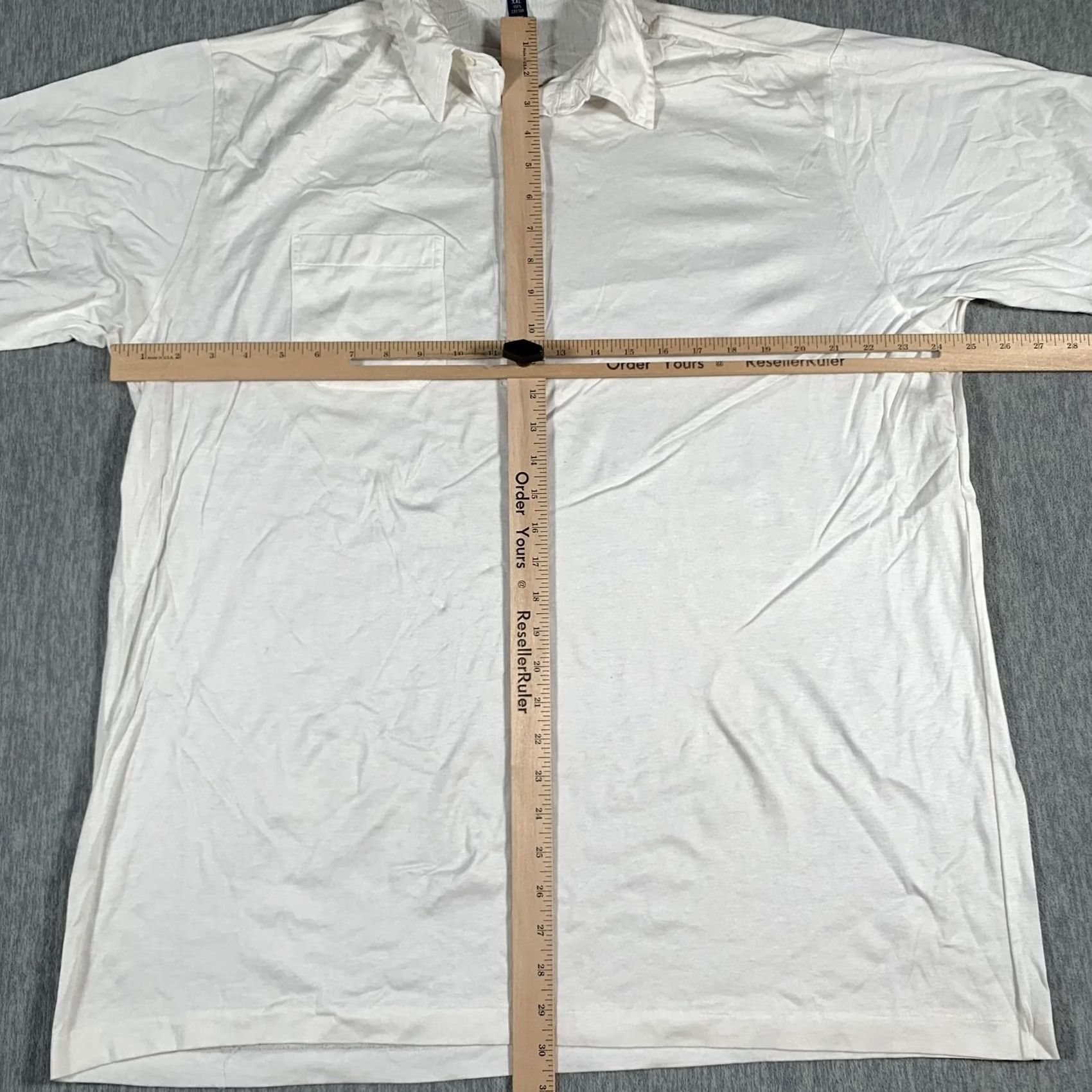 Vintage Bullock & Jones Polo Shirt Mens 2XL White Cotton Pocket Short Sleeve Casual Size US XXL / EU 58 / 5 - 6 Thumbnail