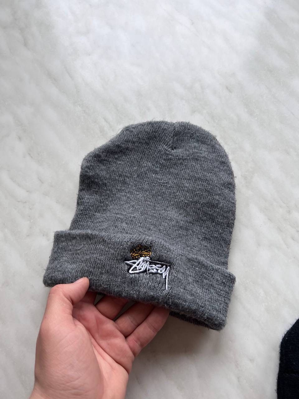Stussy Vintage Stussy Crown Logo Beanie hat rap y2k skateboarding Size ONE SIZE - 2 Thumbnail