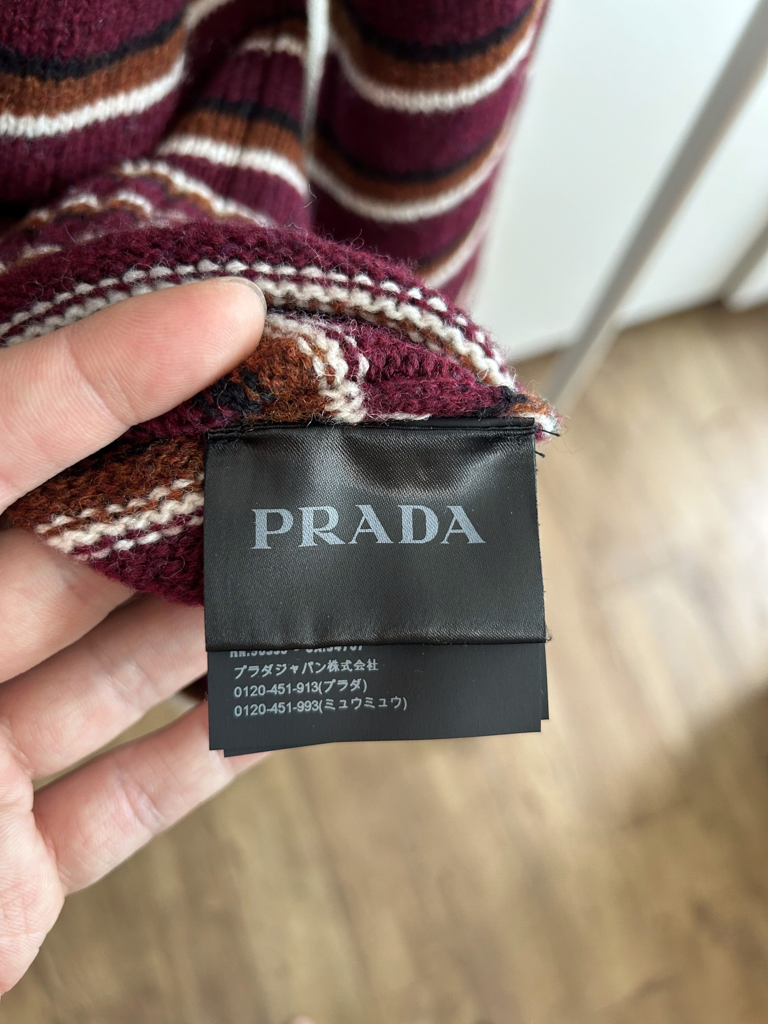 Prada PRADA Multi Pinstripe Knit Pullover Size US M / EU 48-50 / 2 - 7 Thumbnail