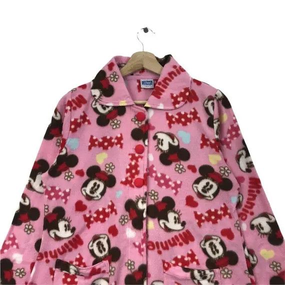 Disney × Mickey Mouse Vtg MINNIE MOUSE DISNEY Full Print Blouse Pyjamas Jacket Size M / US 6-8 / IT 42-44 - 3 Thumbnail