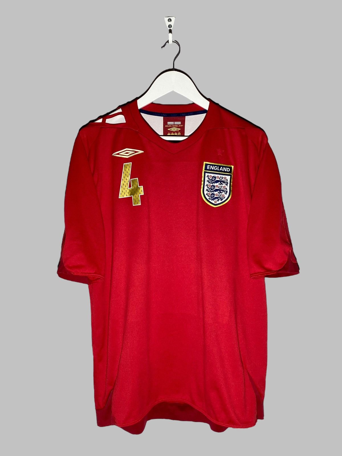 Umbro Umbro #4 Gerrard England 2006 Away Football Shirt Jersey Size US XL / EU 56 / 4 - 2 Thumbnail