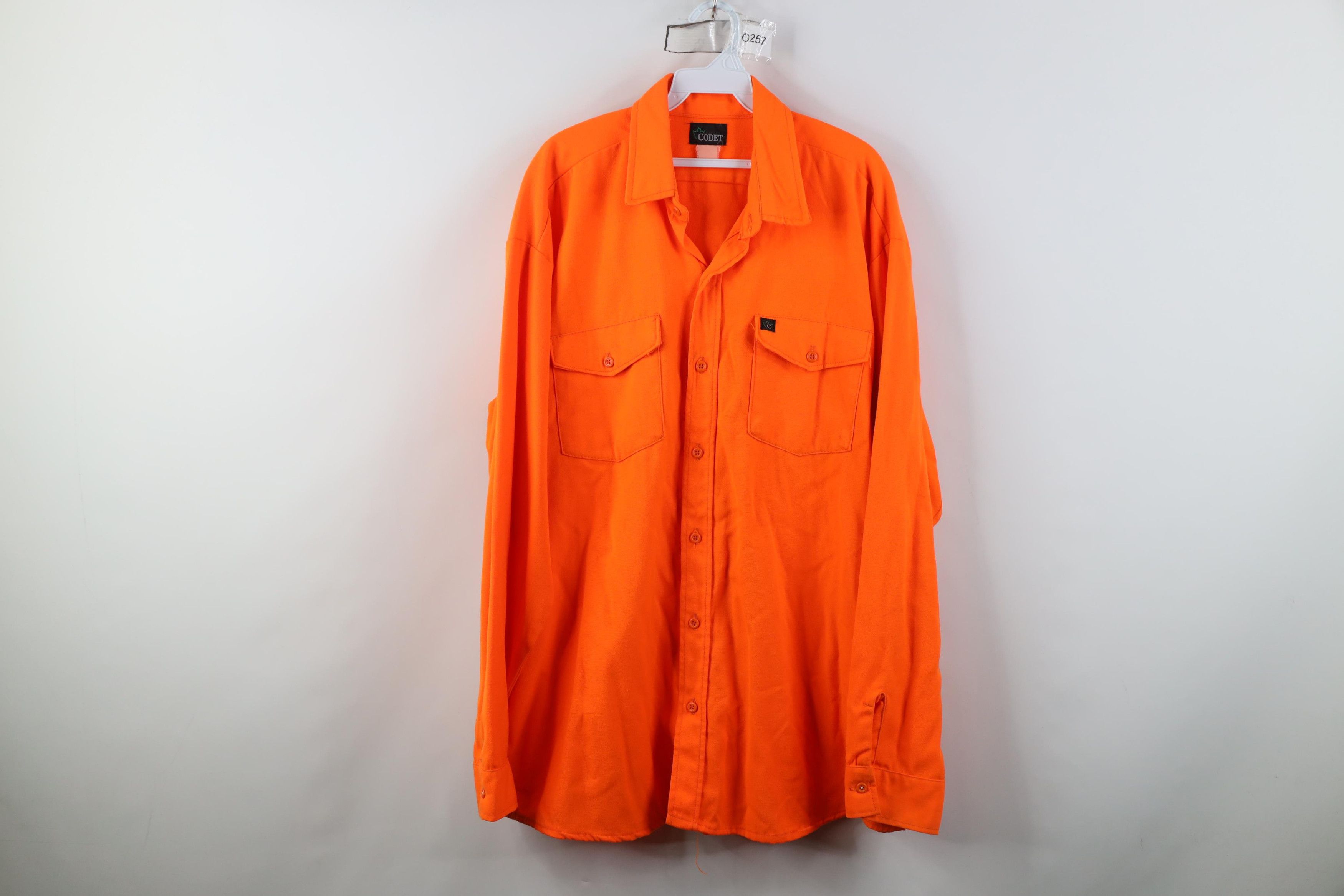 Vintage Vintage 80s 90s Hunting Collared Button Shirt Blaze Orange Size US XXL / EU 58 / 5 - 1 Thumbnail
