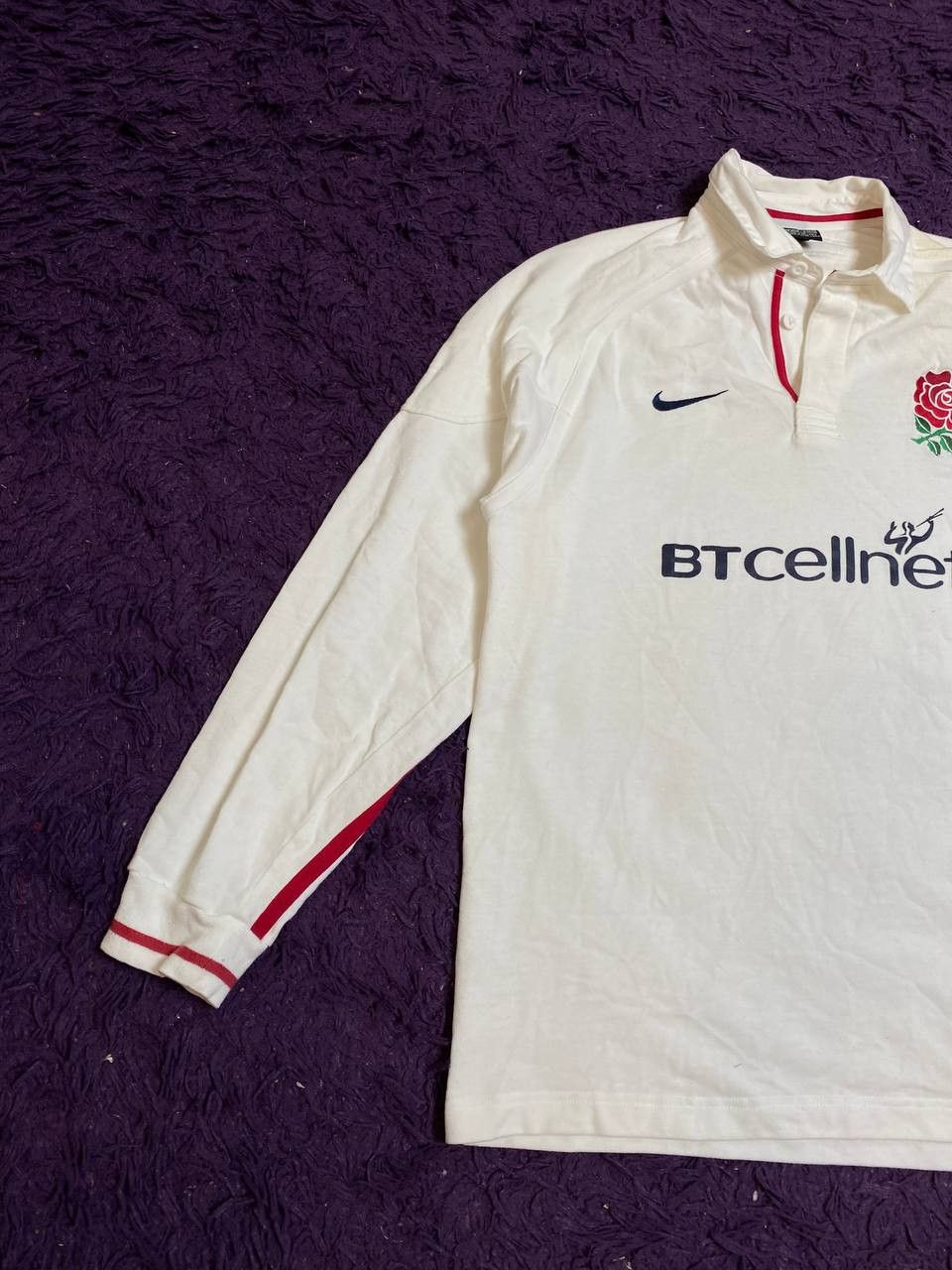 Nike Y2K white Long Sleeve Nike Vintage logo BTCELLNET Size US M / EU 48-50 / 2 - 10 Thumbnail