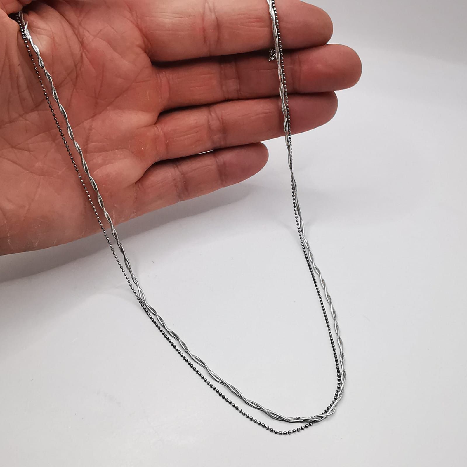Sterling Silver Vintage Chain Necklece,925 Sterling Silver,Signed , 7,51g Size ONE SIZE - 4 Thumbnail