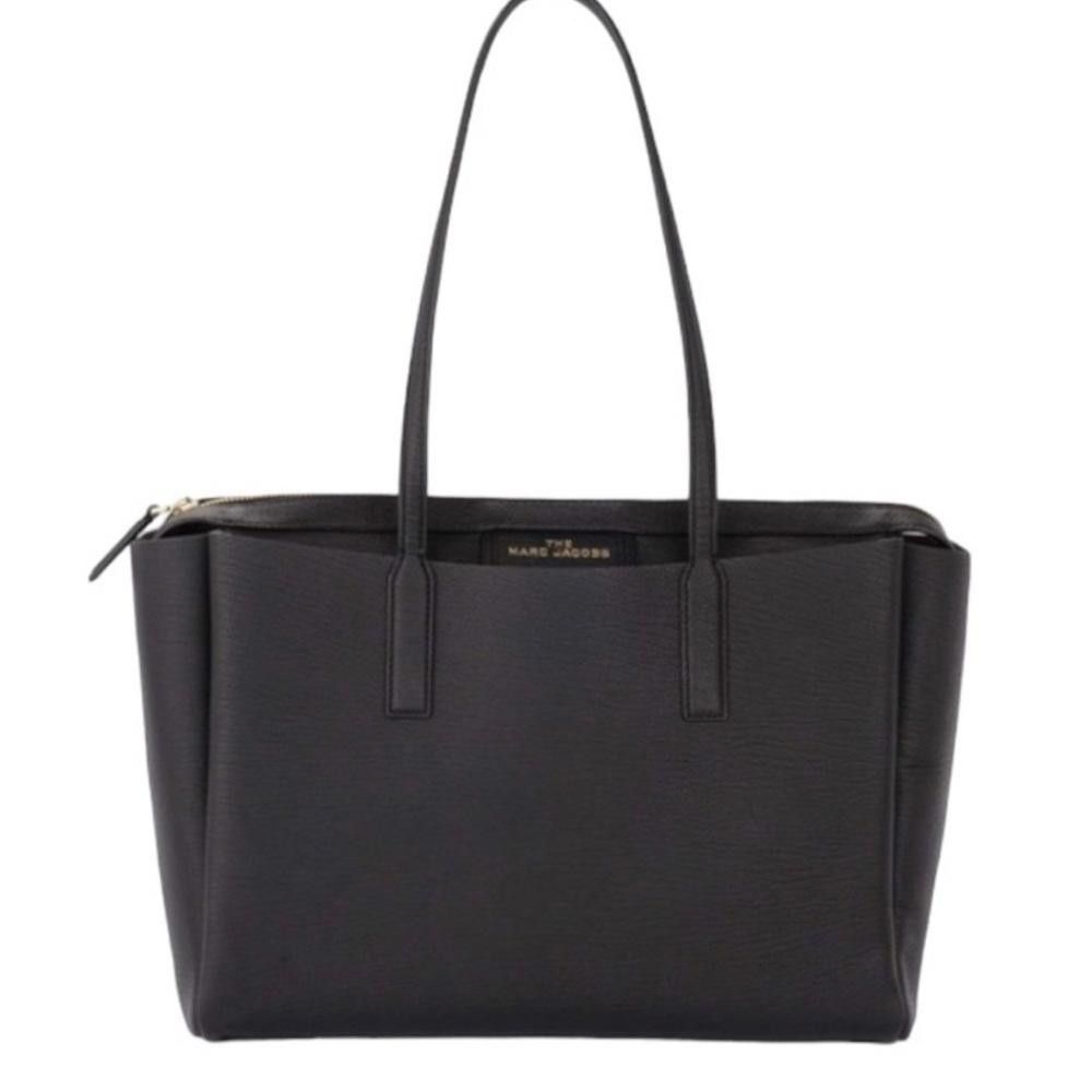 Marc Jacobs Marc Jacobs The Protege Black Leather Large Tote Laptop Bag Size ONE SIZE - 3 Thumbnail