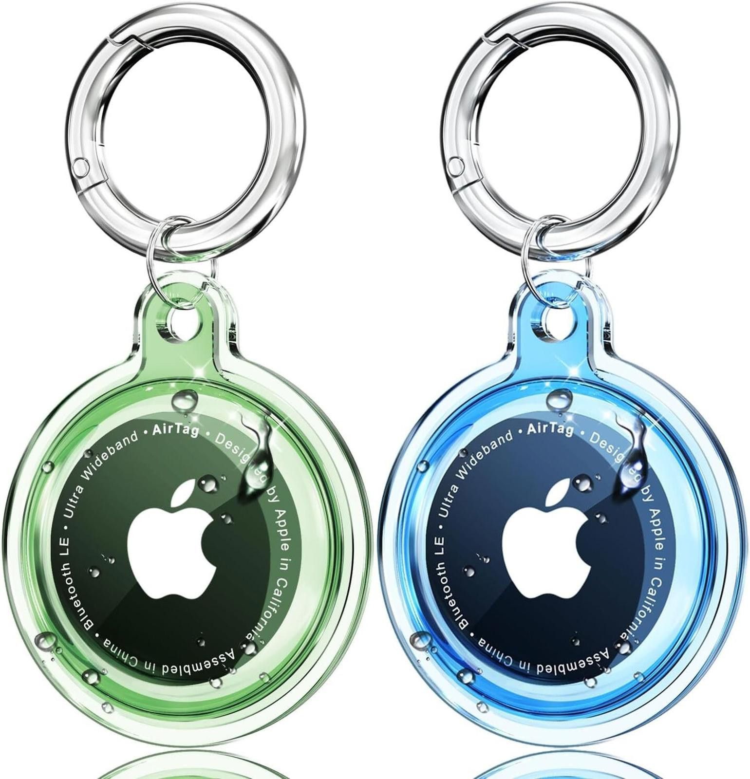 Branded Leather 4 Pack Waterproof Holder, Airtag Case Keychain for Apple Size ONE SIZE - 3 Thumbnail