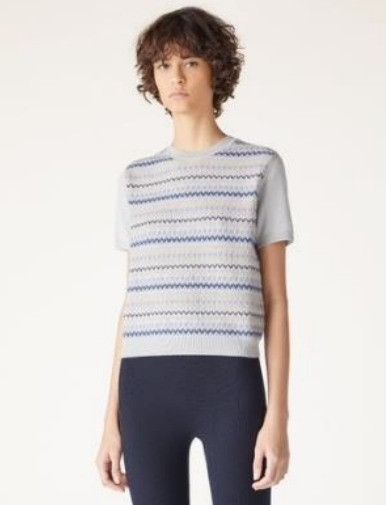 Loro Piana o1w1db10825 FAO6306 Alpe Pile Crewneck Sweater in Light Blue Size XS / US 0-2 / IT 36-38 - 2 Thumbnail