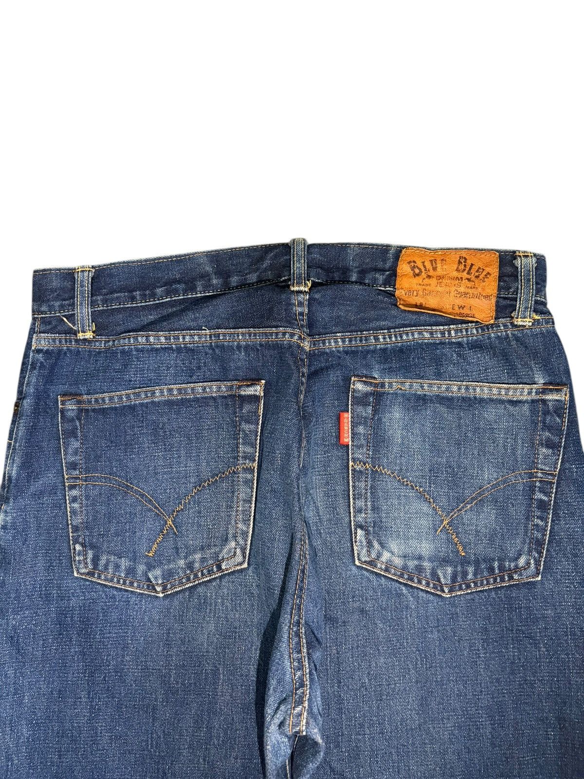 Blue Blue Japan Vintage Blue Blue Hr Market Patch Selvedge Baggy Jeans Size US 31 - 4 Thumbnail