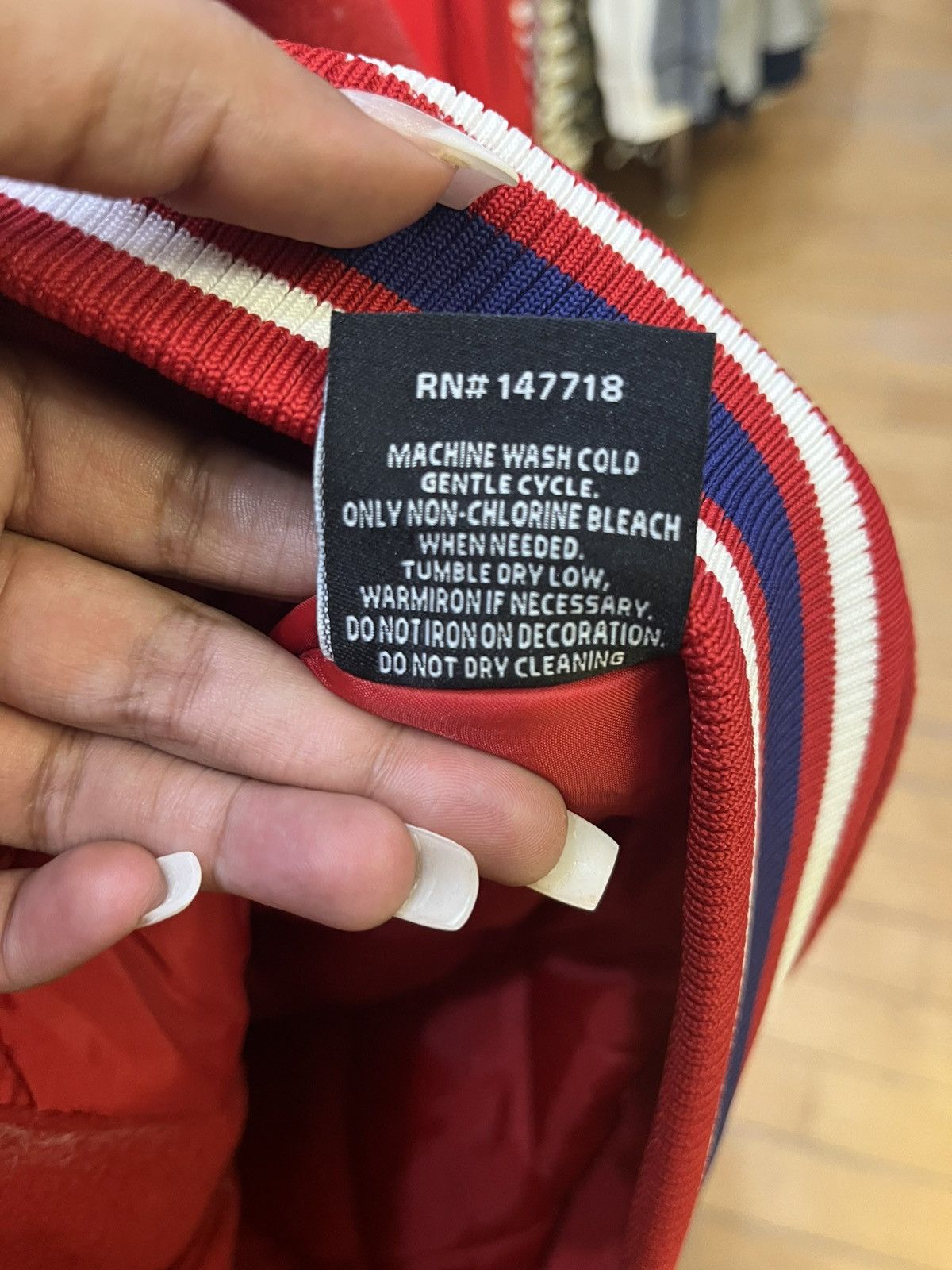 Other Red Letterman Bomber Jacket Size US L / EU 52-54 / 3 - 5 Thumbnail