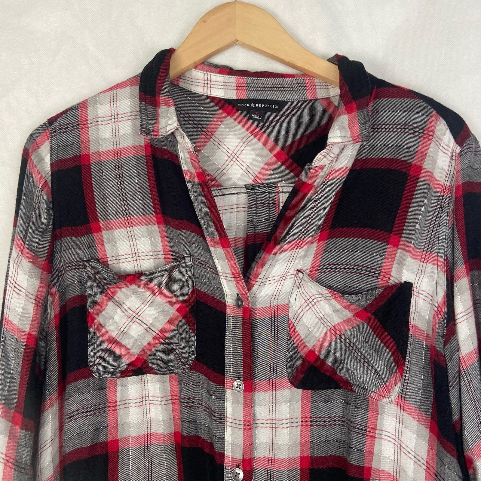 Rock & Republic Rock & Republic Women's Long Sleeve Shirt Size Large Size L / US 10 / IT 46 - 3 Thumbnail