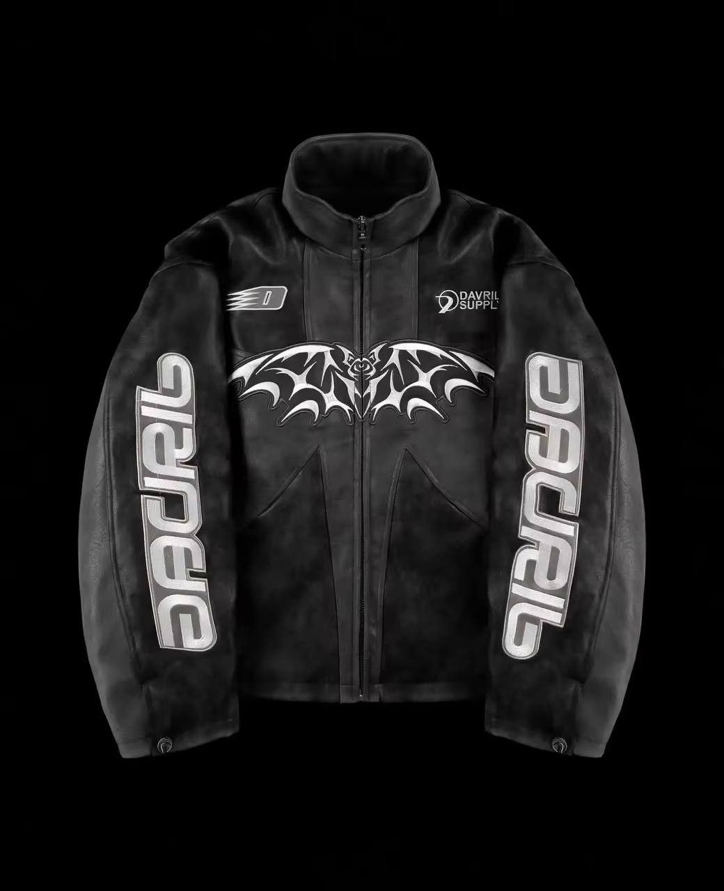 Japanese Brand × Vintage street leather jacket with graphic bat prints Size US XL / EU 56 / 4 - 2 Thumbnail