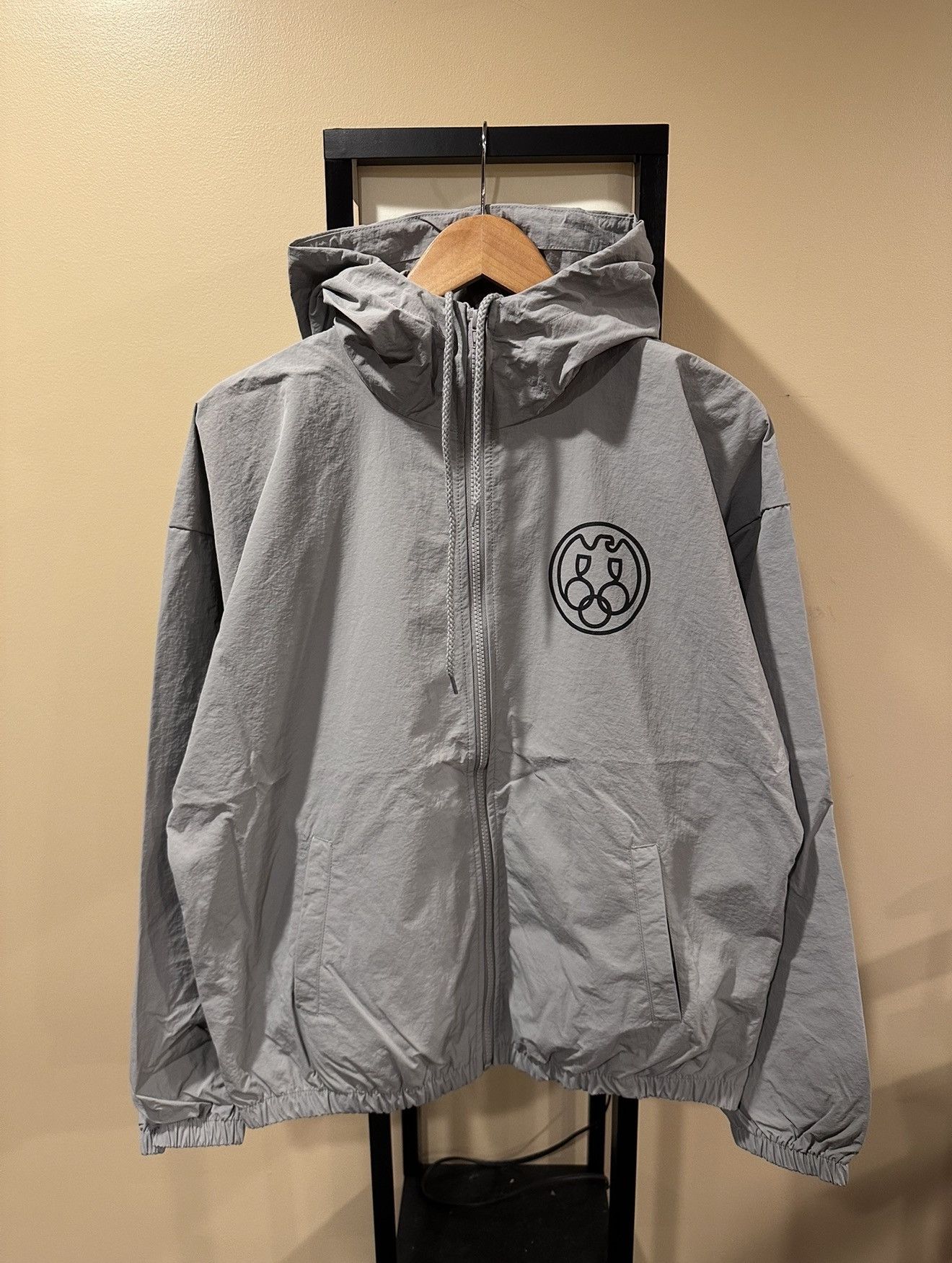 Yeezy Yeezy WB-01 04 Logo Gray Windbreaker Nylon Zip Jacket Size US M / EU 48-50 / 2 - 12 Thumbnail