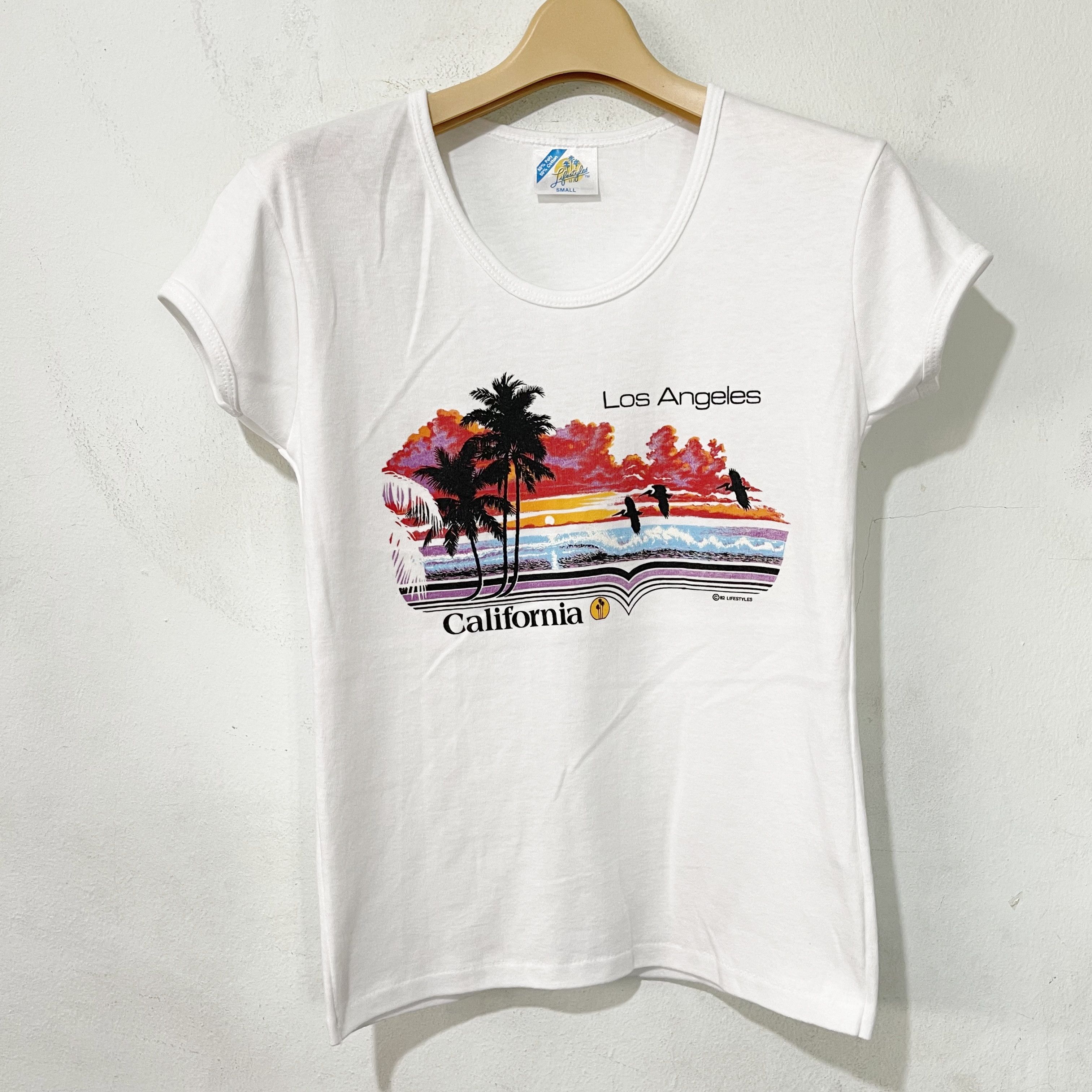 Vintage Vintage 80s Los Angeles California T-Shirt Size US XXS / EU 40 - 1 Thumbnail