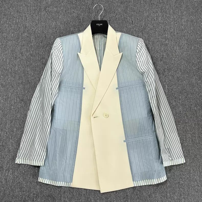 Dior Dior 19ss catwalk striped stitching suit Size 50R - 1 Thumbnail