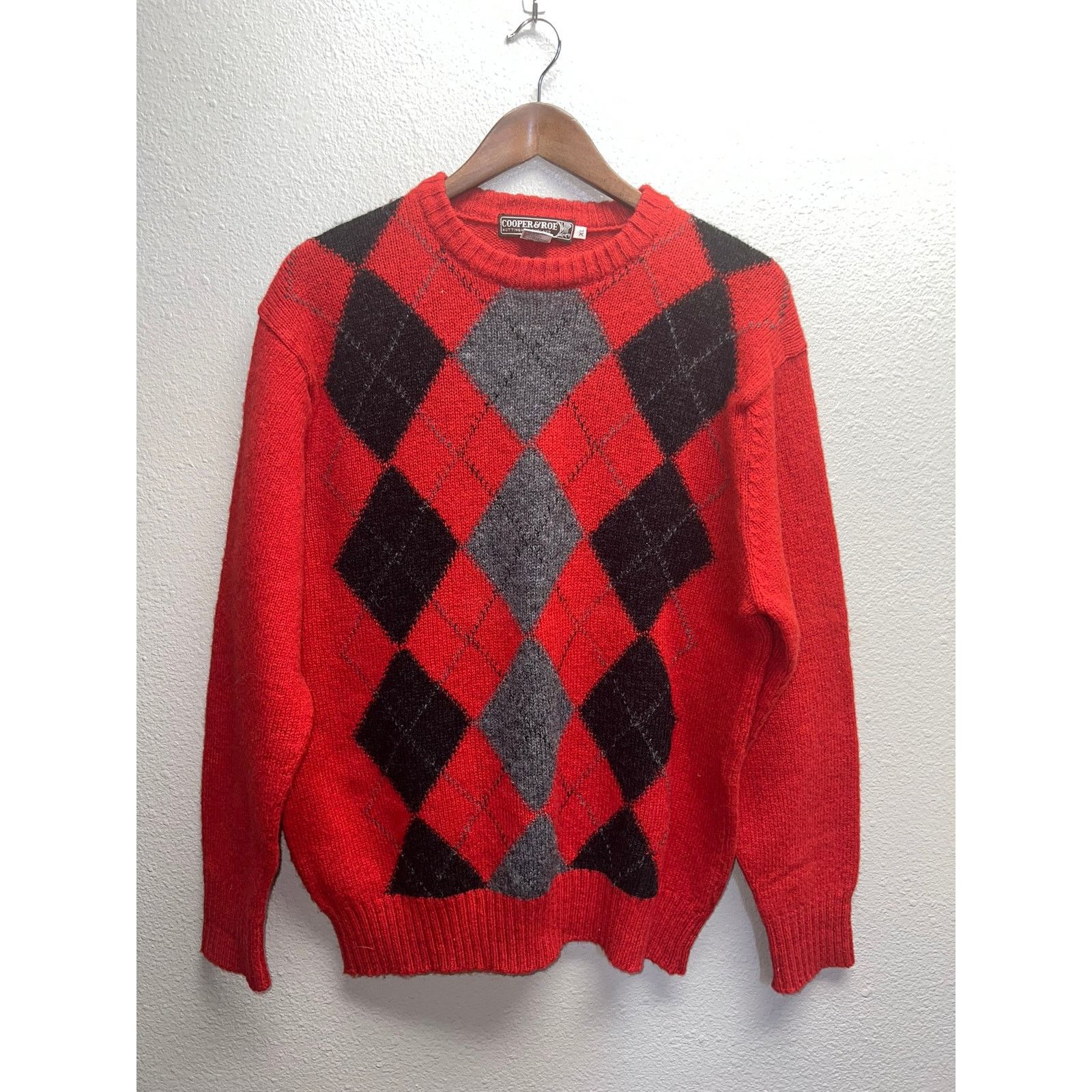 Vintage Vintage Red Wool Sweater Cooper & Roe Nottingham England L Size US L / EU 52-54 / 3 - 1 Thumbnail