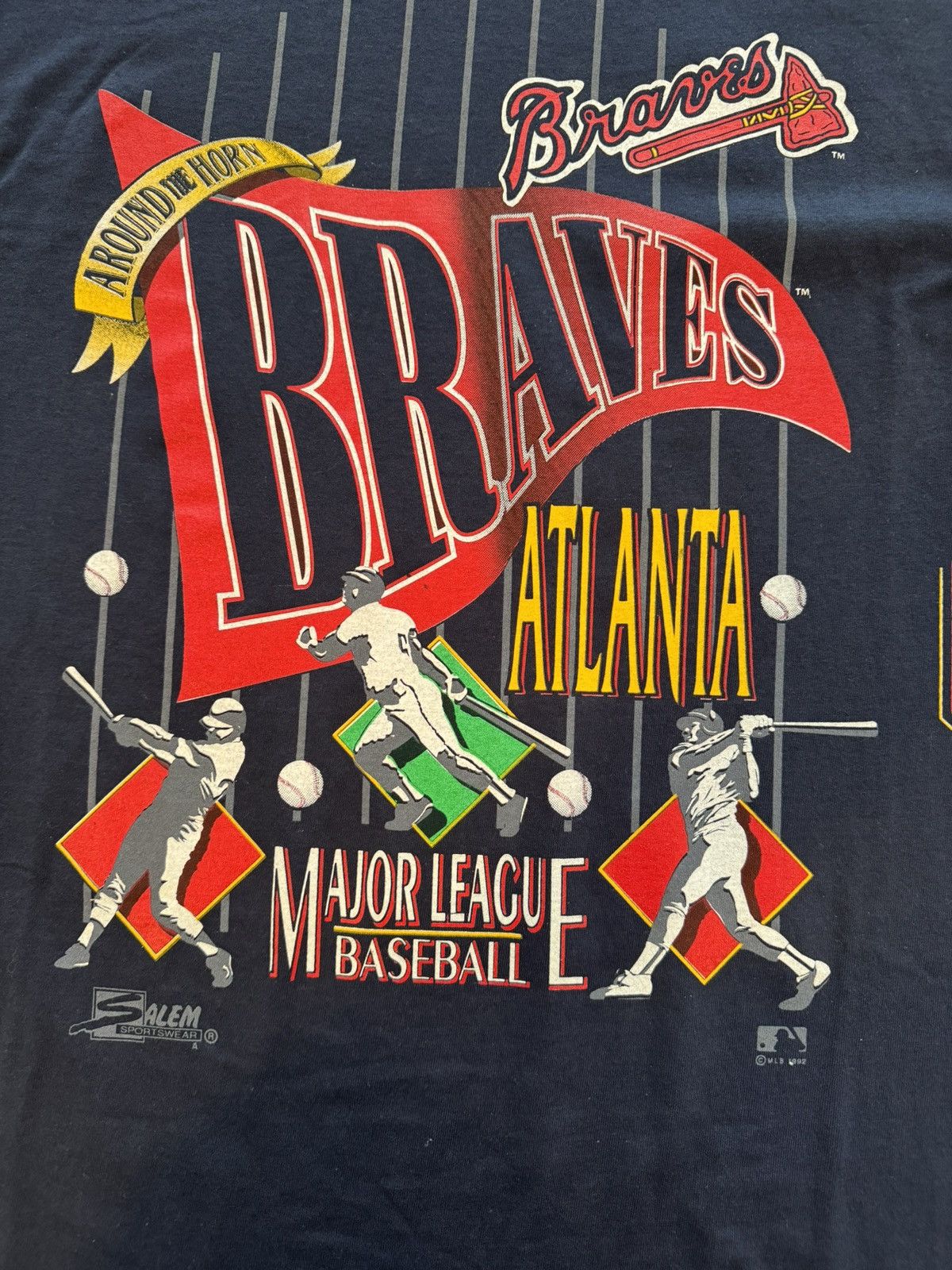 Vintage Vintage 1992 Atlanta Braves Salem AOP Wrap Around Size US XL / EU 56 / 4 - 4 Thumbnail