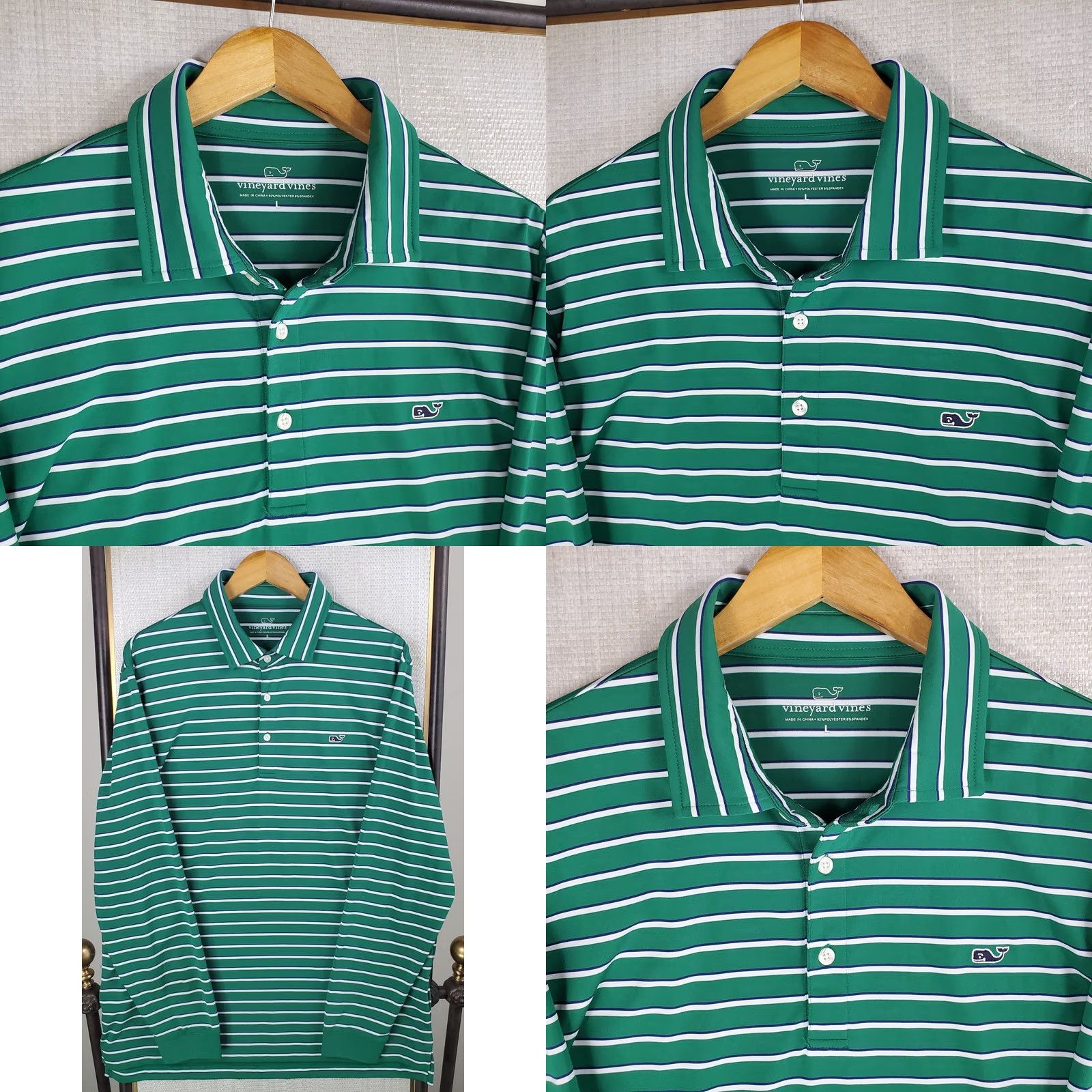 Vineyard Vines VINEYARD VINES Polo Shirt Size Large Green Performance Golf Long Sleeve Mens Size US L / EU 52-54 / 3 - 9 Thumbnail