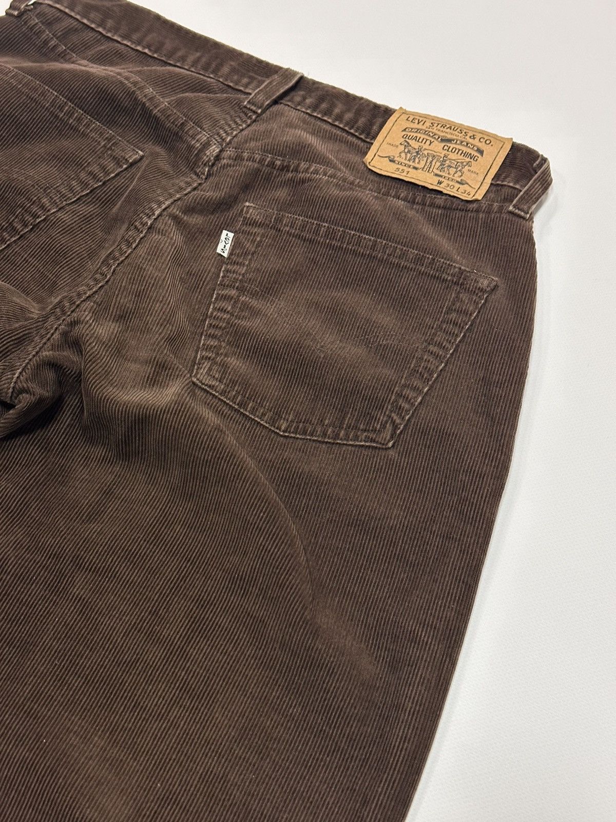 Levi's × Vintage 90’s Levis Vintage 551 Y2k Cowboy Corduroy Pants Size US 30 / EU 46 - 11 Thumbnail