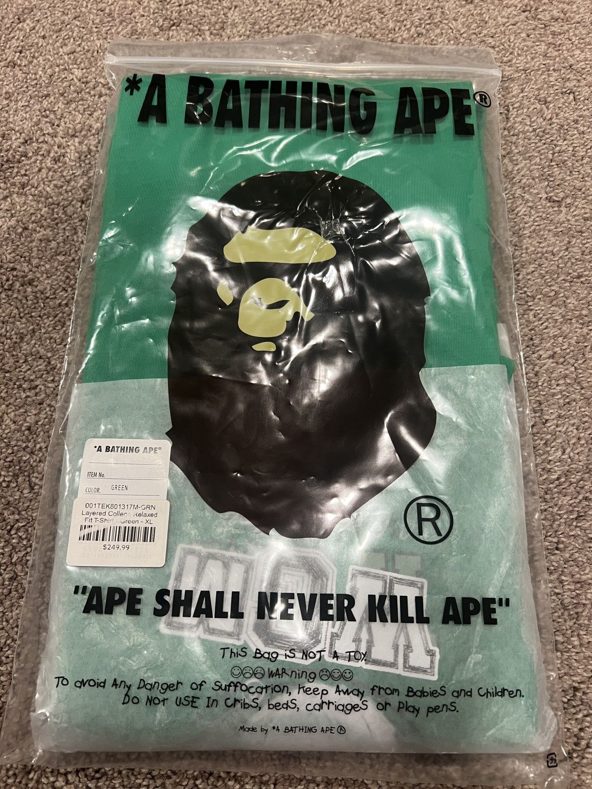 Bape Brand new A Bathing Ape layered college WGM tee XL Size US XL / EU 56 / 4 - 3 Thumbnail
