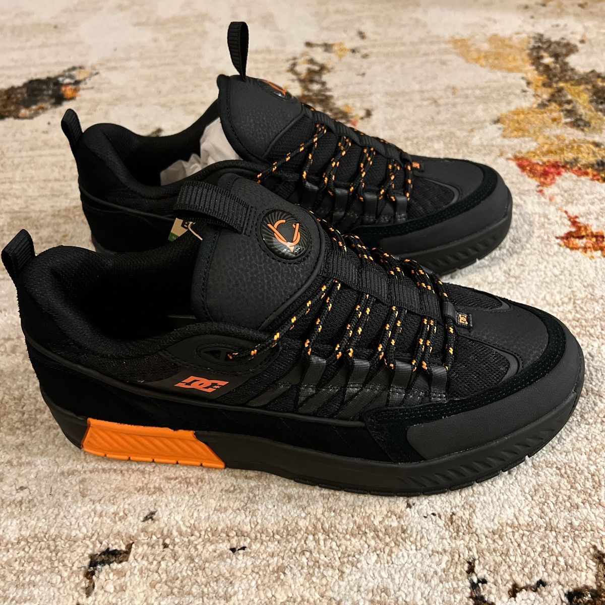 DC DC Lucien Clarke Pro Skate Shoe Black and Orange Colorway Size US 12 / EU 45 - 3 Thumbnail