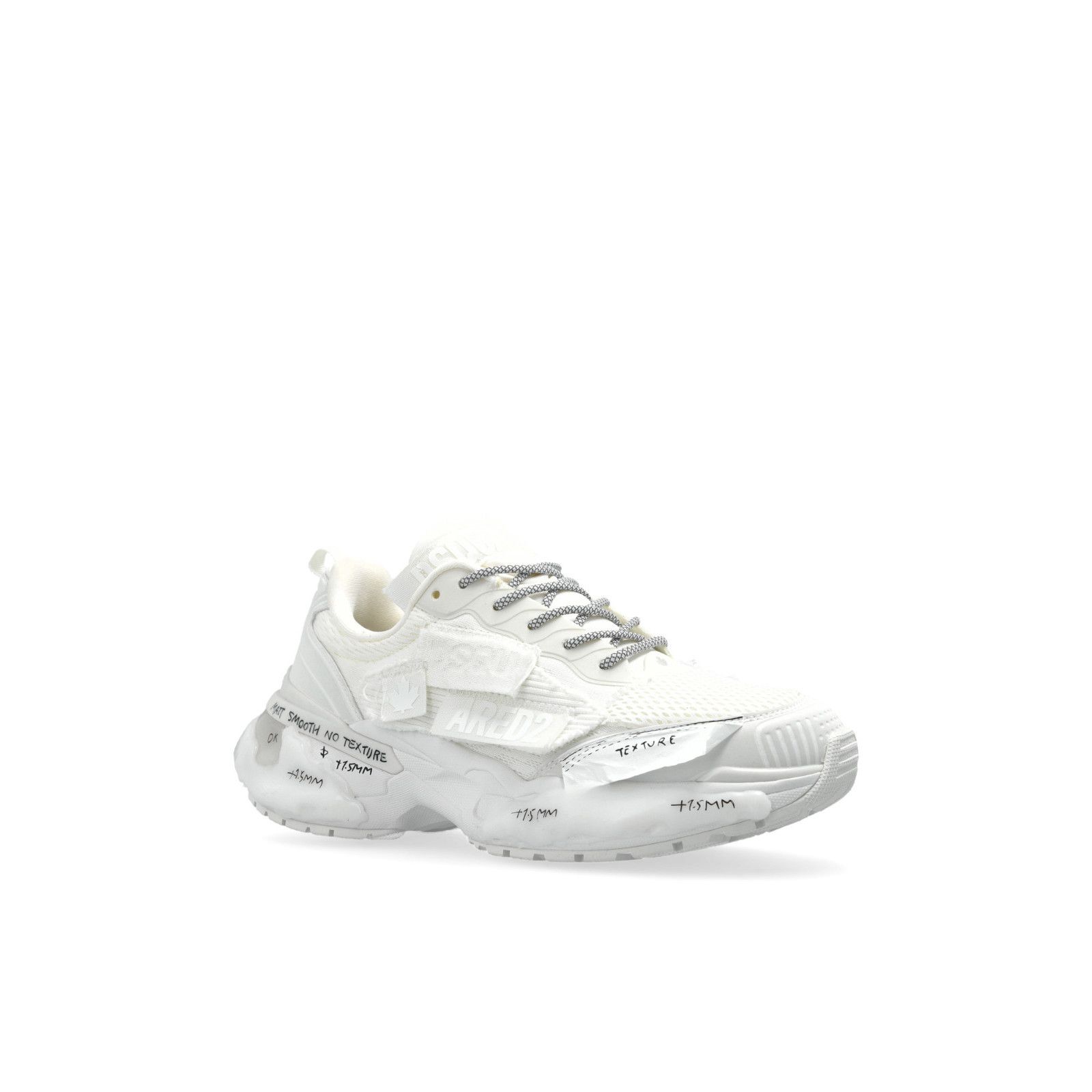 Dsquared2 DSQUARED2 Faster White Fabric Sneakers New And Authentic (Me Size US 11 / EU 44 - 2 Thumbnail